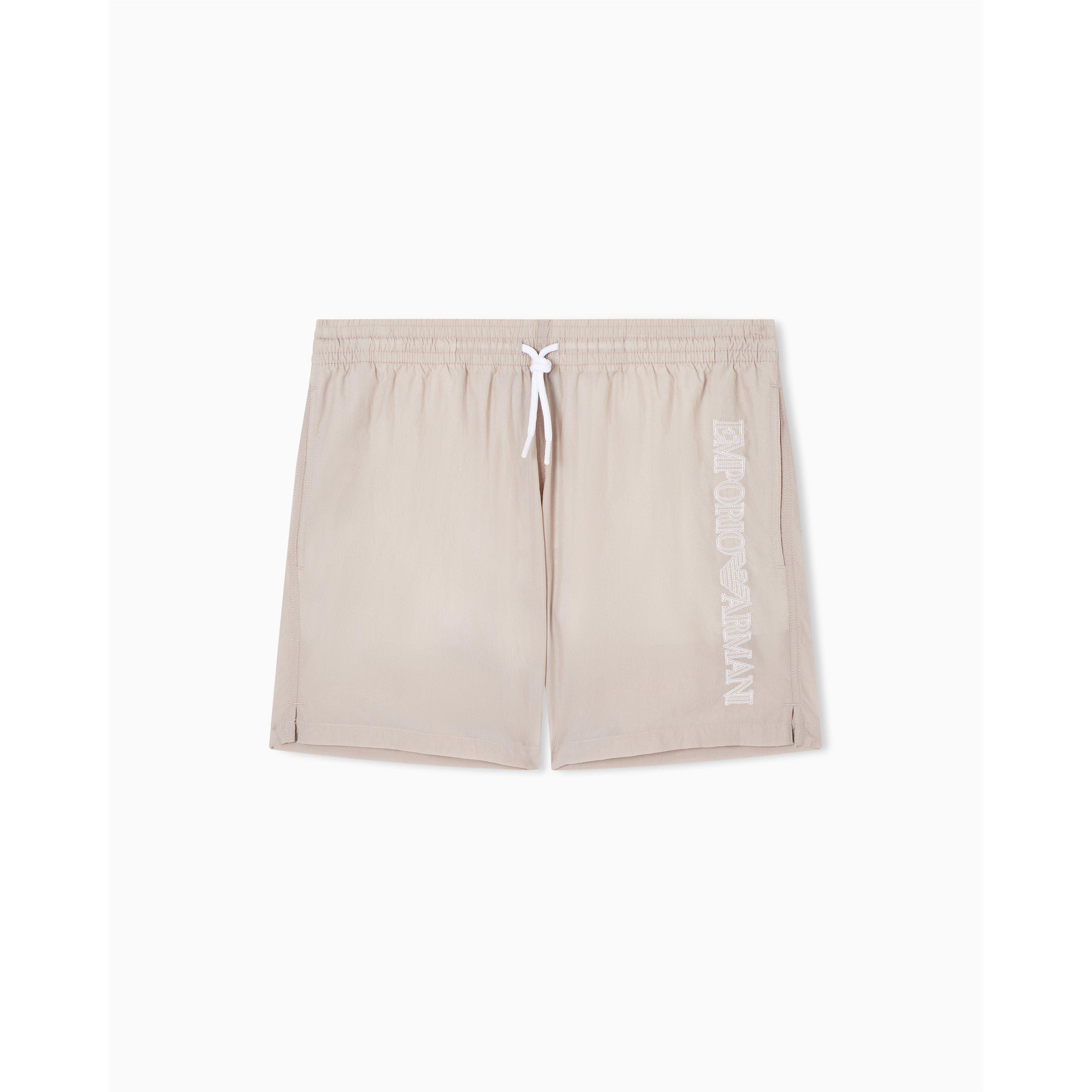 Taupe - Emporio Armani - Men's Boxer Beachwear Swimming Trunks - 1
