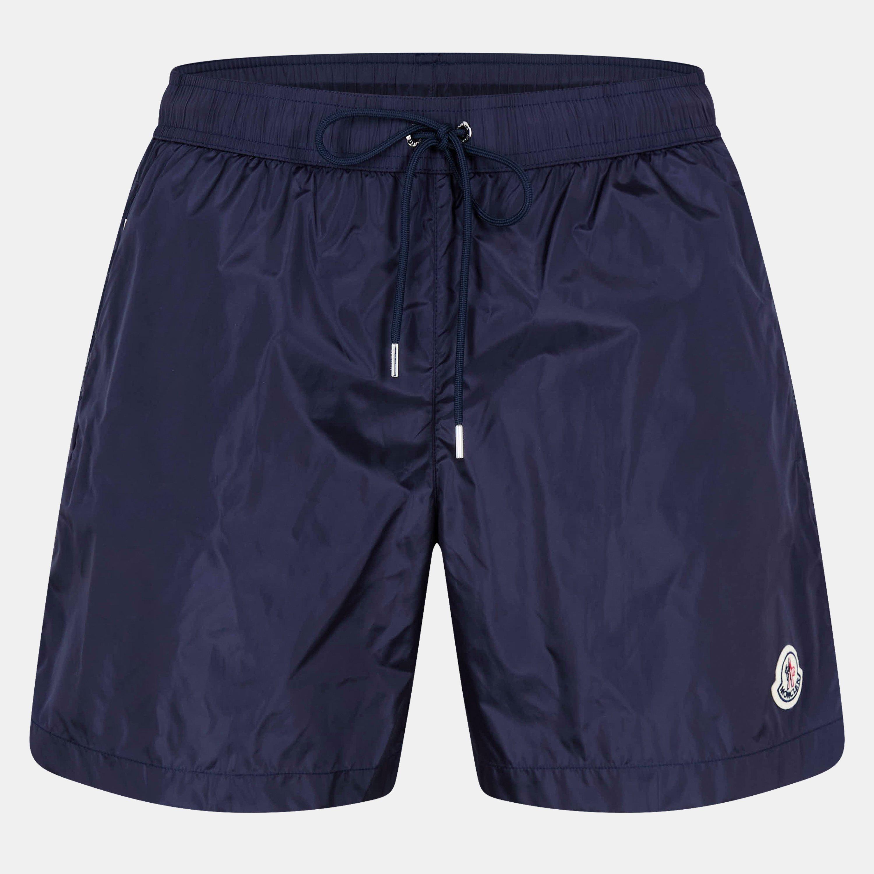関税込 Moncler Padded Shorts J20932B00008597WF038 Moncler Swim Boxer Shorts | Blue | FARFETCH