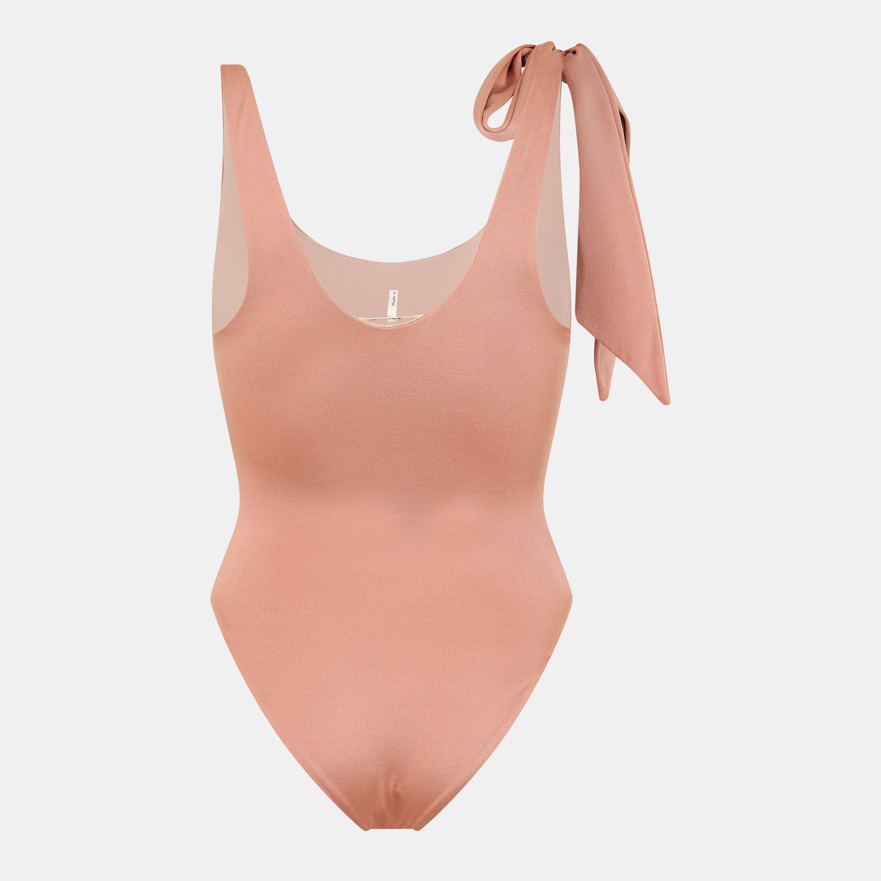 Wild Pink - Chloe - Women's Scoop Neck Swimsuit, Scoop Neck Design - 2