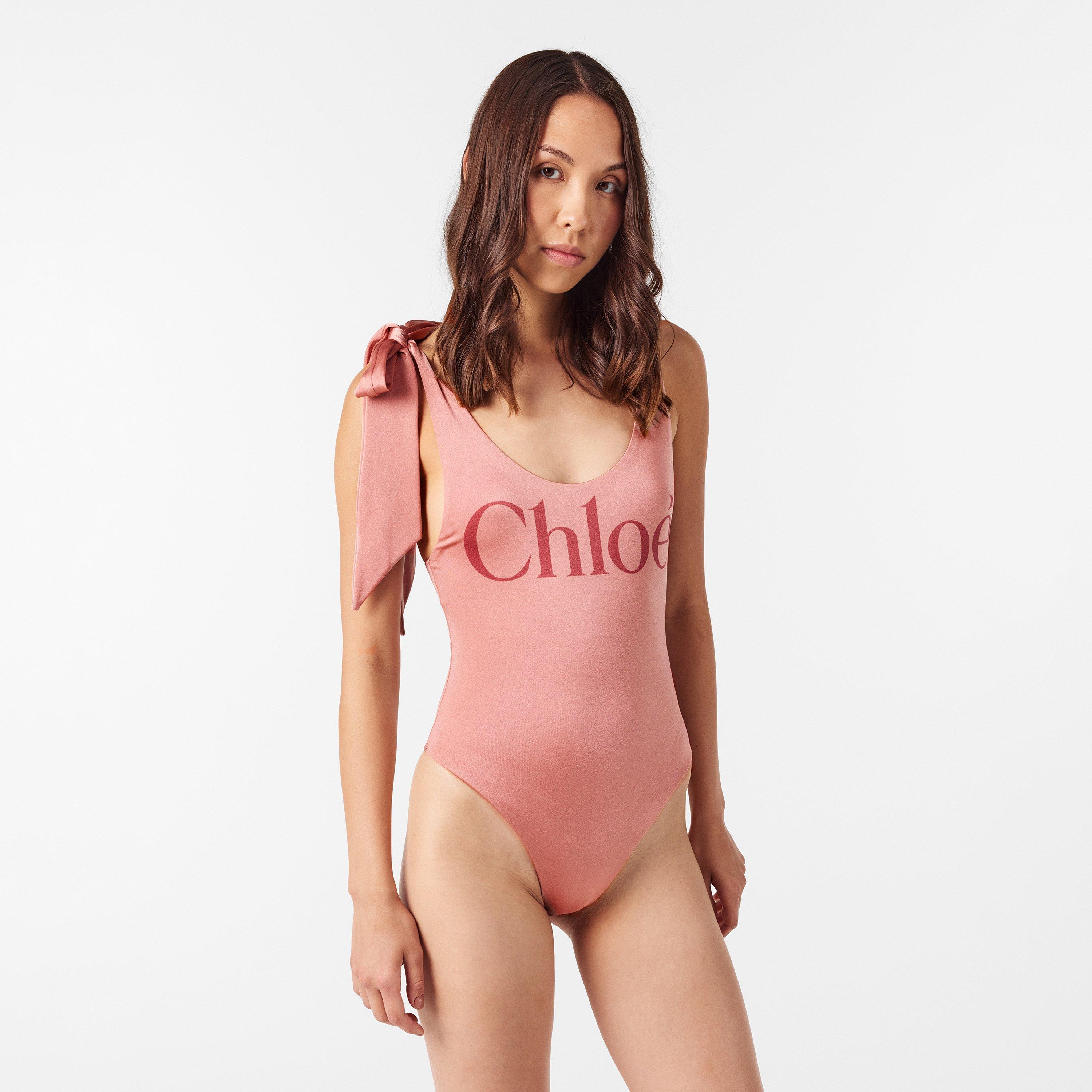 Wild Pink - Chloe - Women's Scoop Neck Swimsuit, Scoop Neck Design - 3