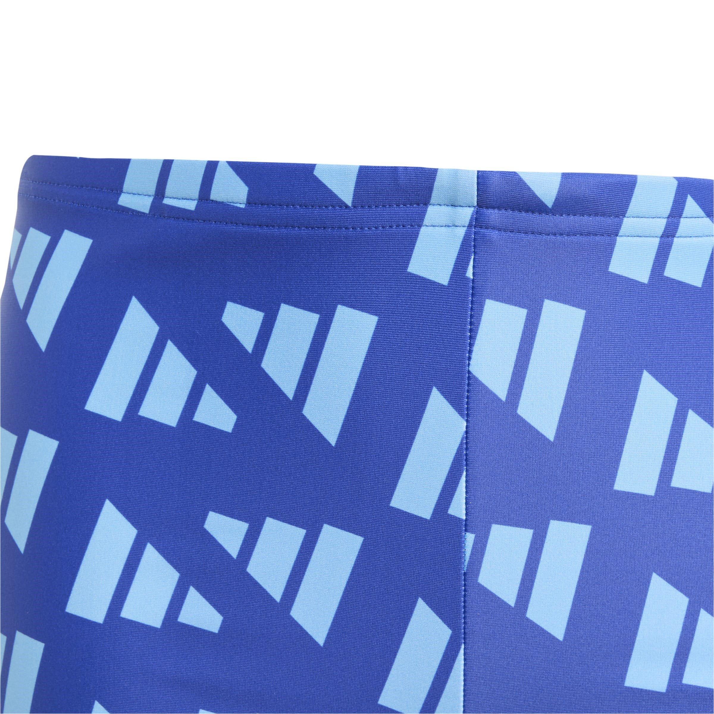 Lucid Blue - adidas - Logo Graphic Swim Boxers Kids - 4