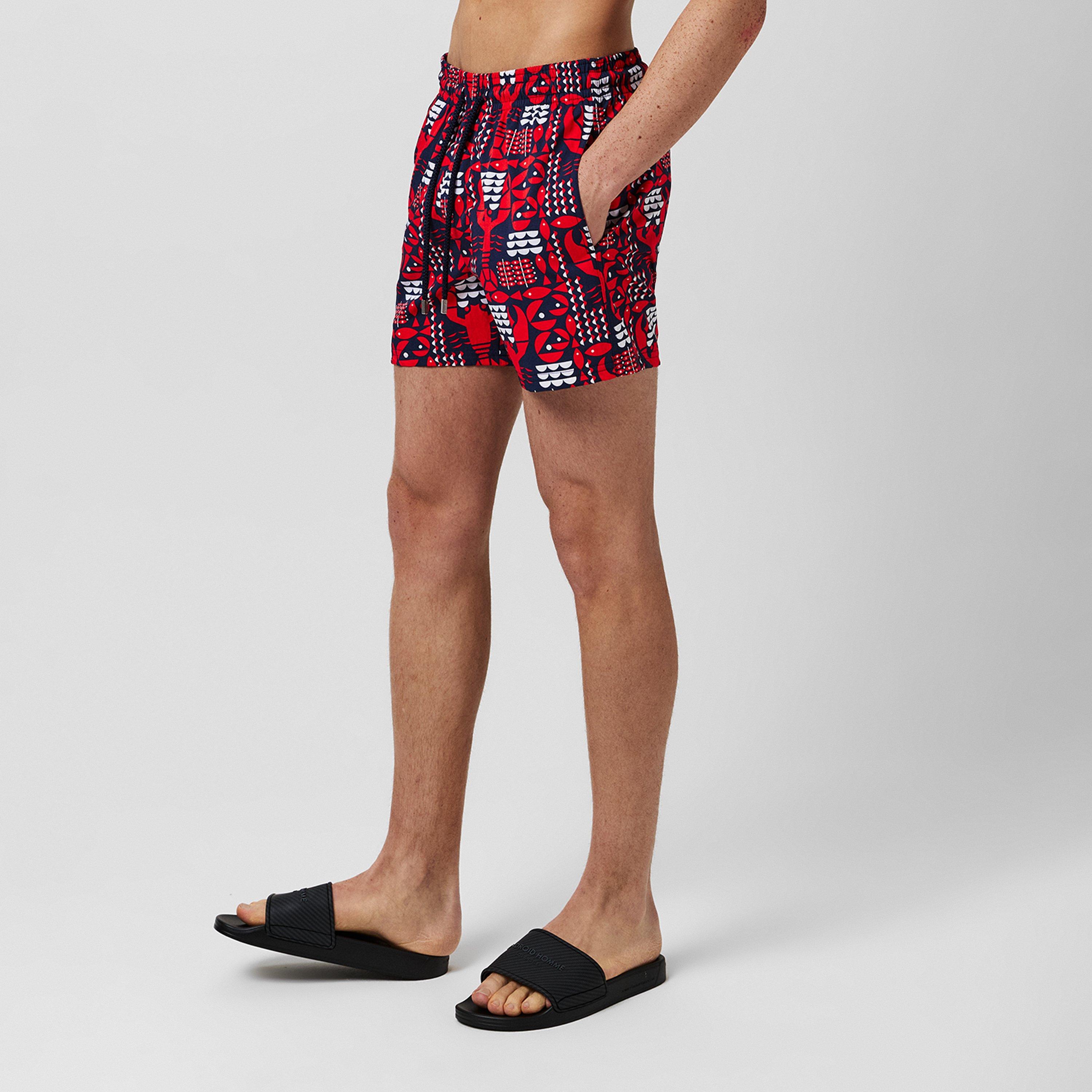 Red/Multi - Vilebrequin - Men's Graphic Lobster Swim Shorts - 2