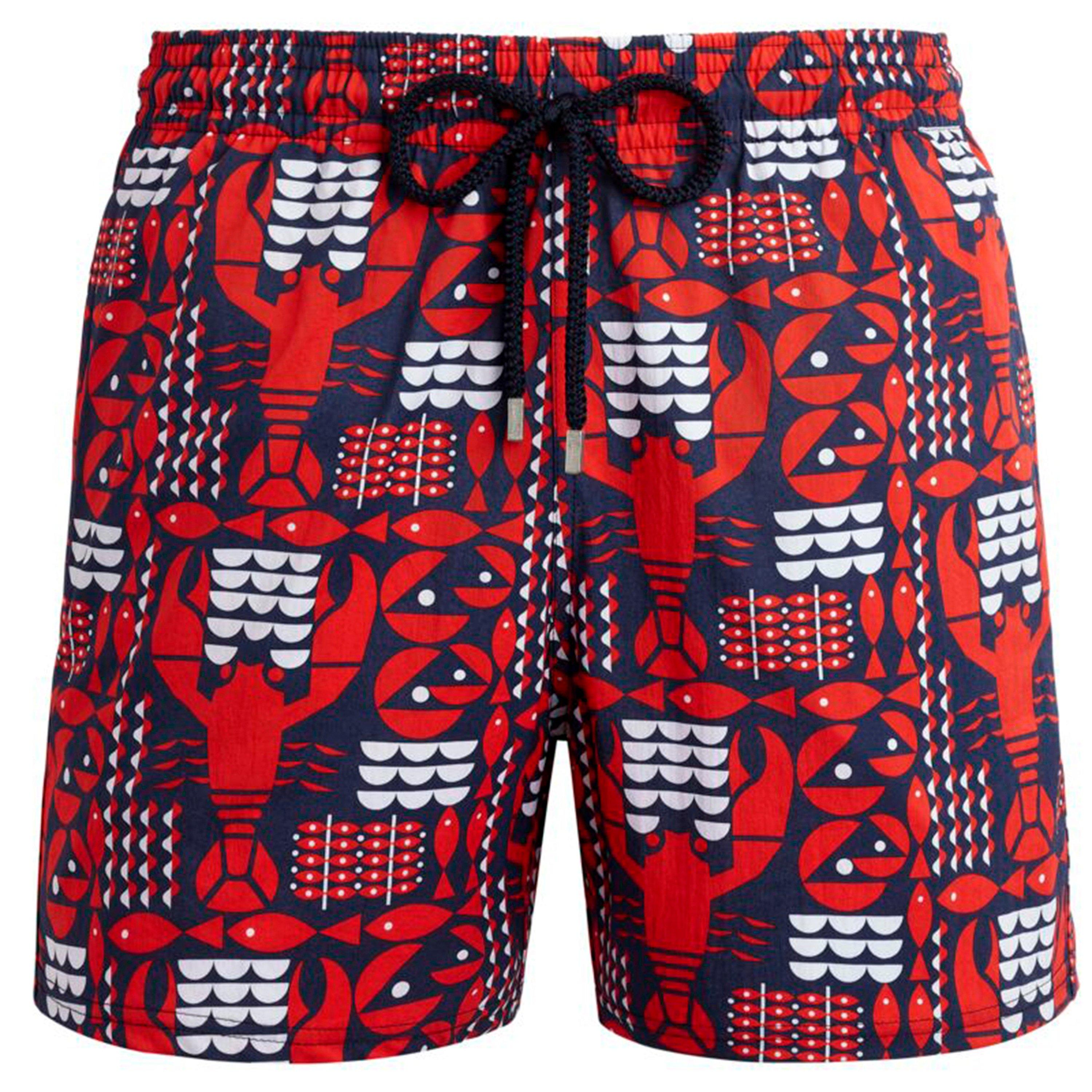 Red/Multi - Vilebrequin - Men's Graphic Lobster Swim Shorts - 5
