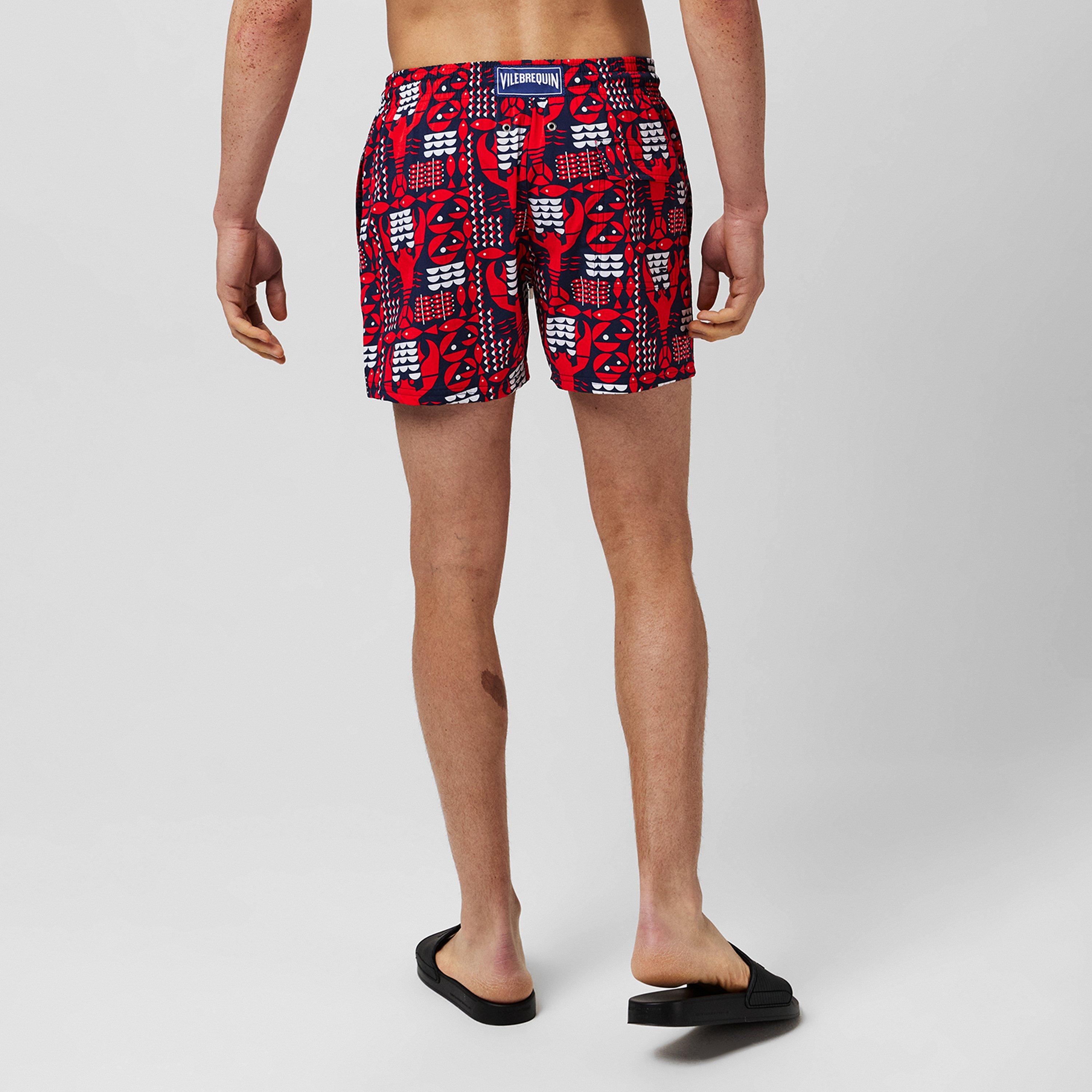 Red/Multi - Vilebrequin - Men's Graphic Lobster Swim Shorts - 3