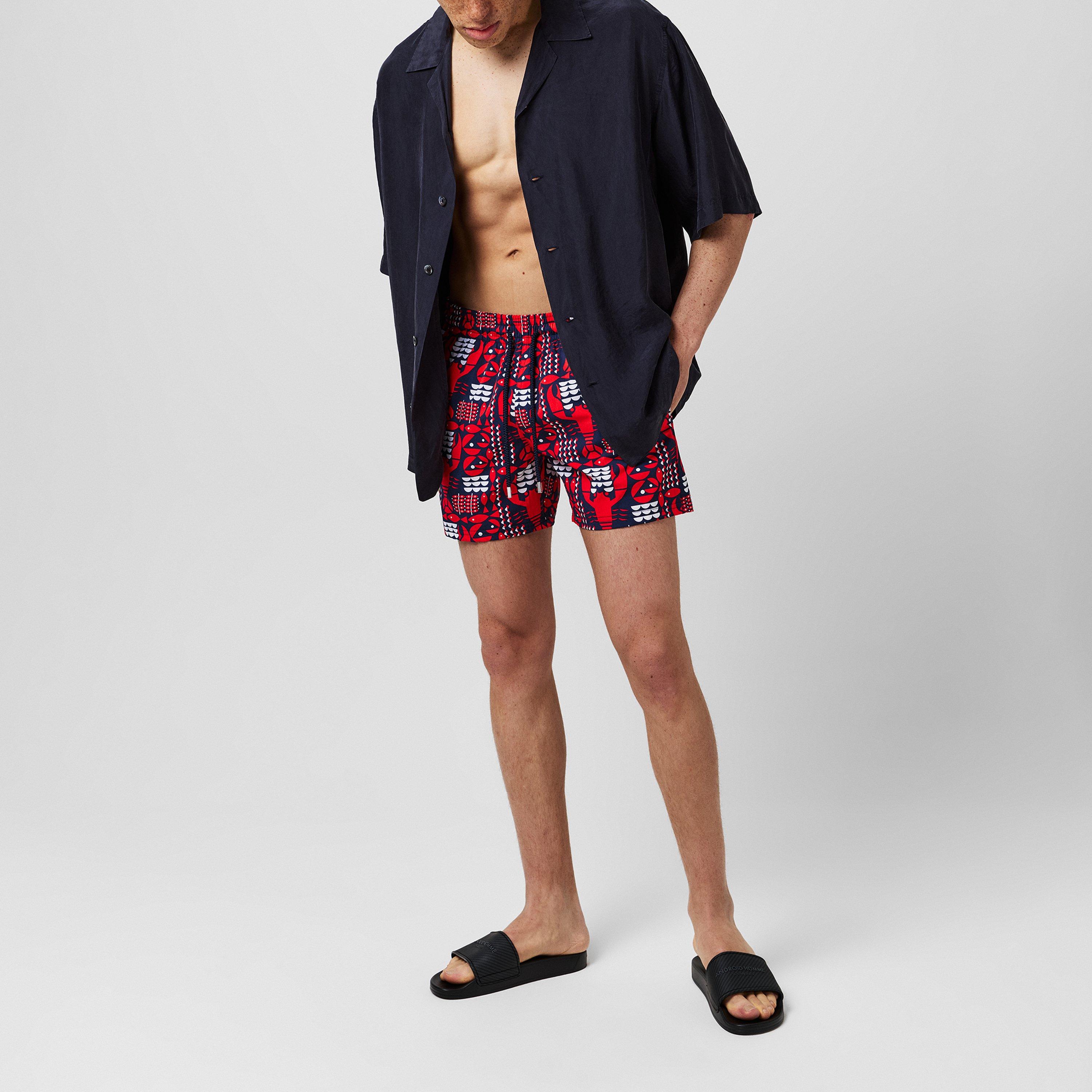 Red/Multi - Vilebrequin - Men's Graphic Lobster Swim Shorts - 4
