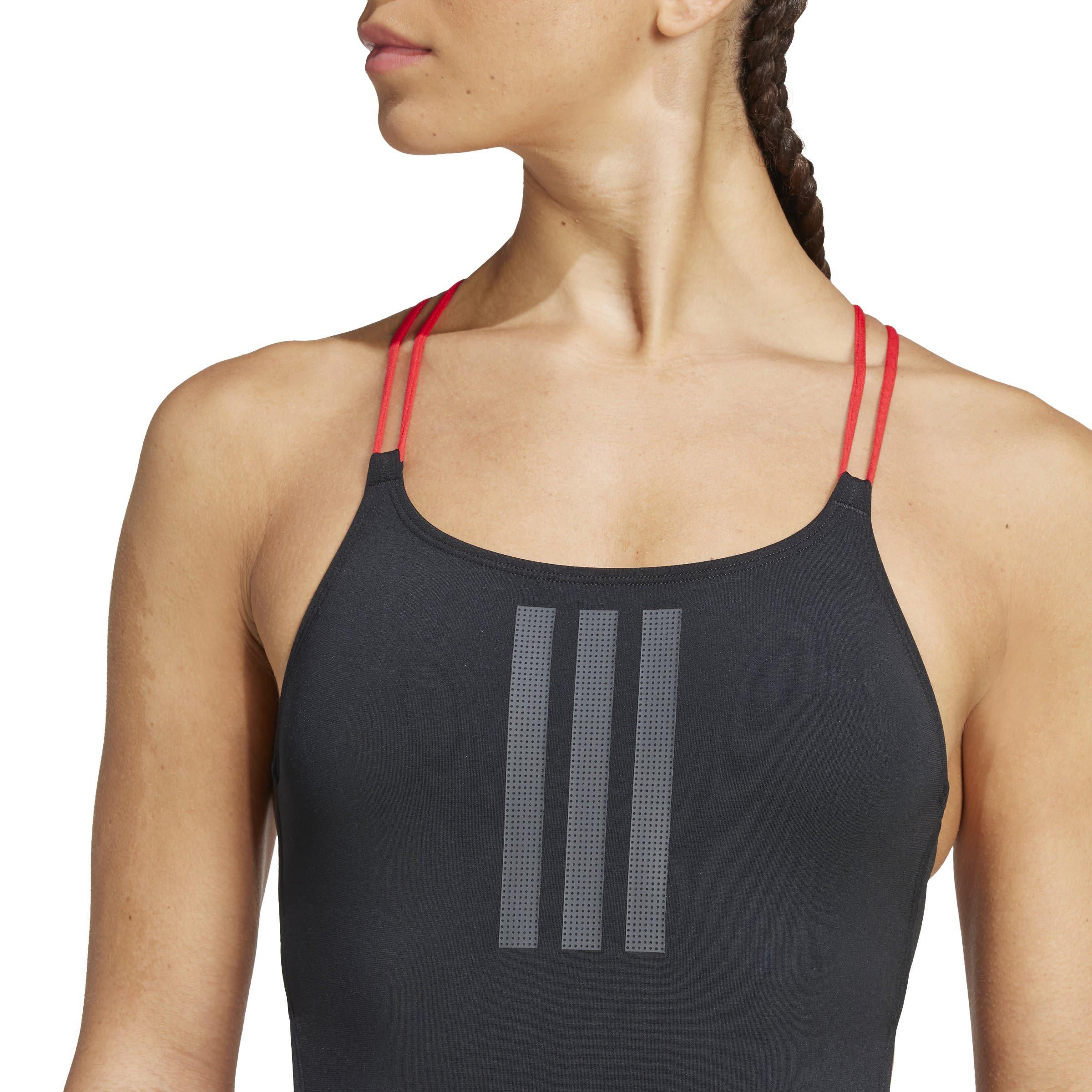 Schwarz - adidas - Ripstream 3-Stripes X-Back Swimsuit - 5