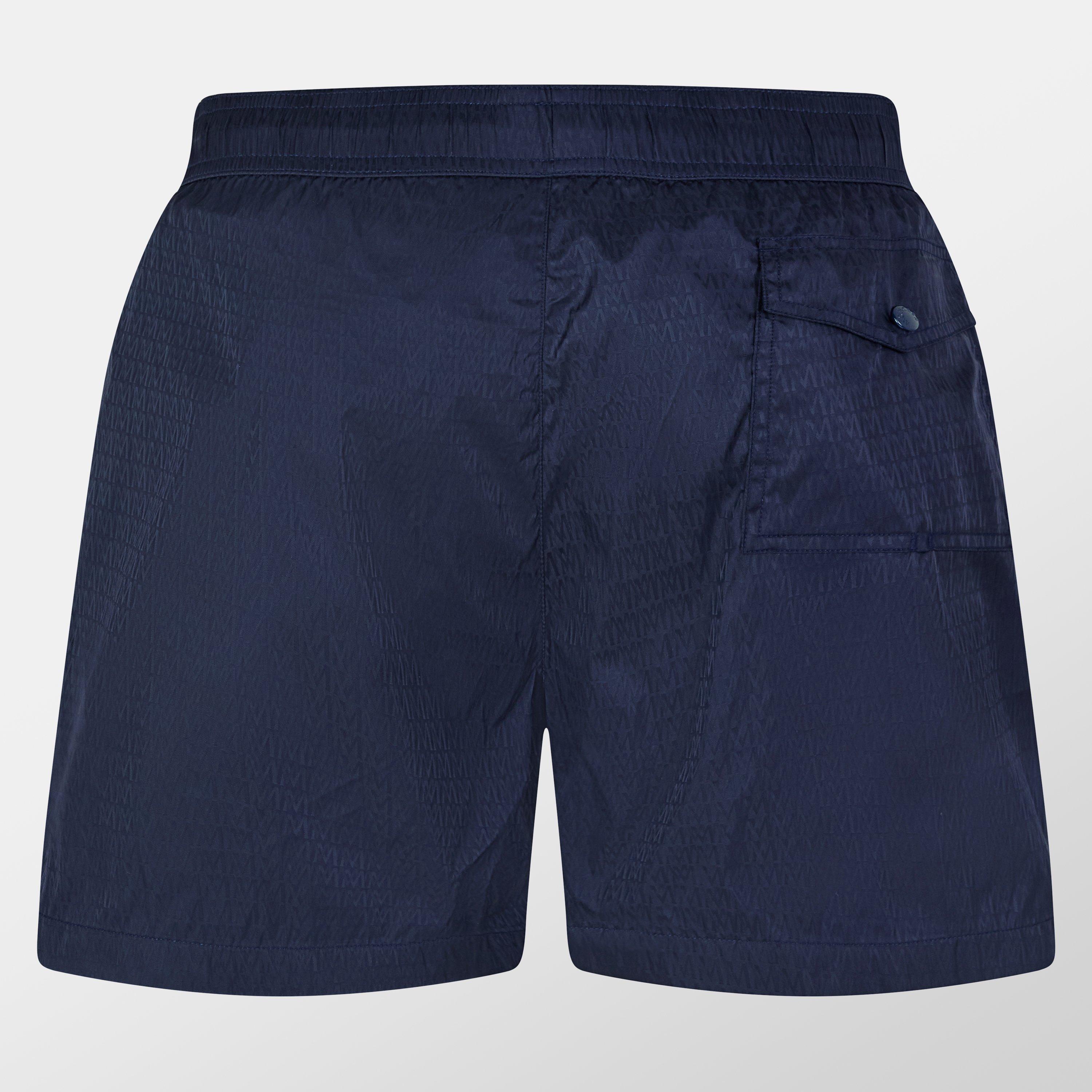 Blue F77 - Moncler - Monogram Jacquard Swim Shorts - 2