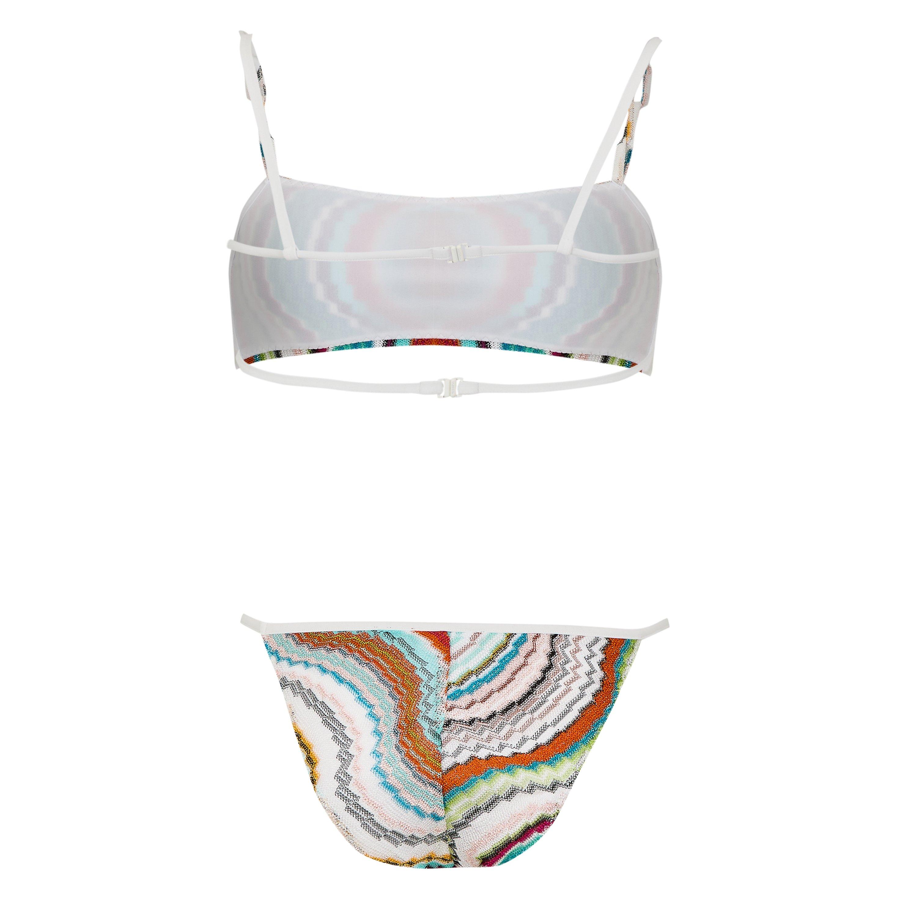 Multi White - Missoni - Women's Bandeau Bikini - 5