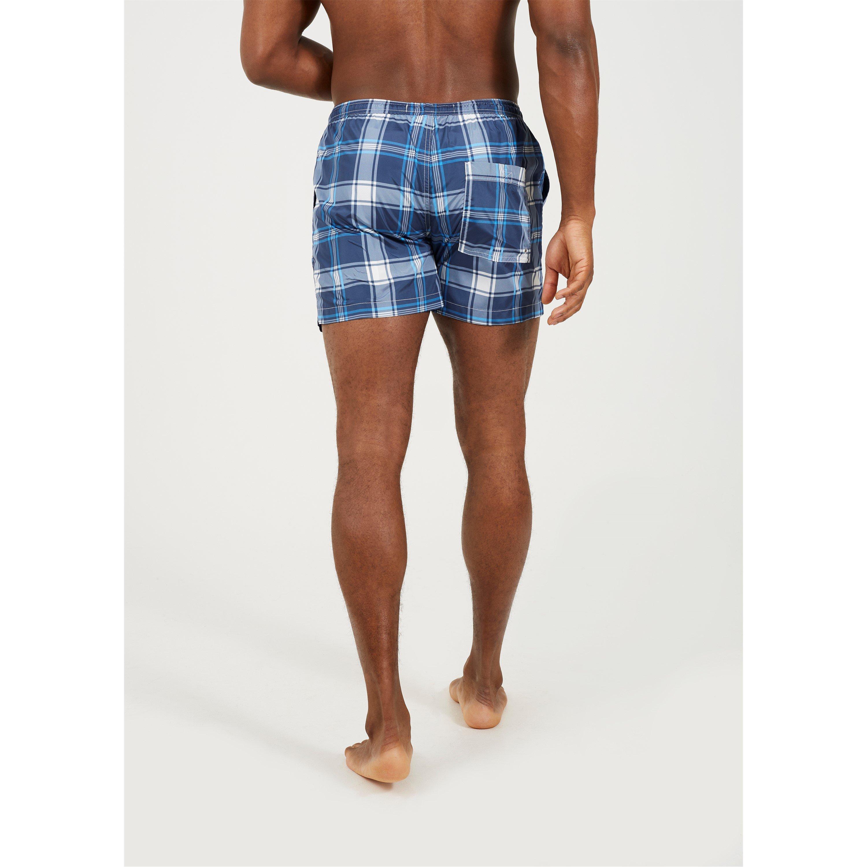 Blue/White - Brave Soul - Print Swim Short - 3