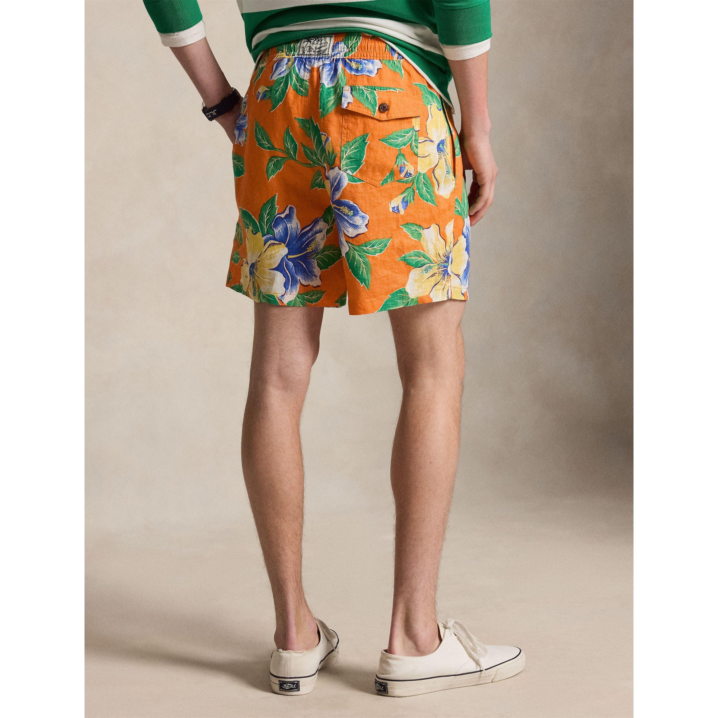 Orange Hibiscus - Polo Ralph Lauren - Hibiscus Print Swim Shorts - 3