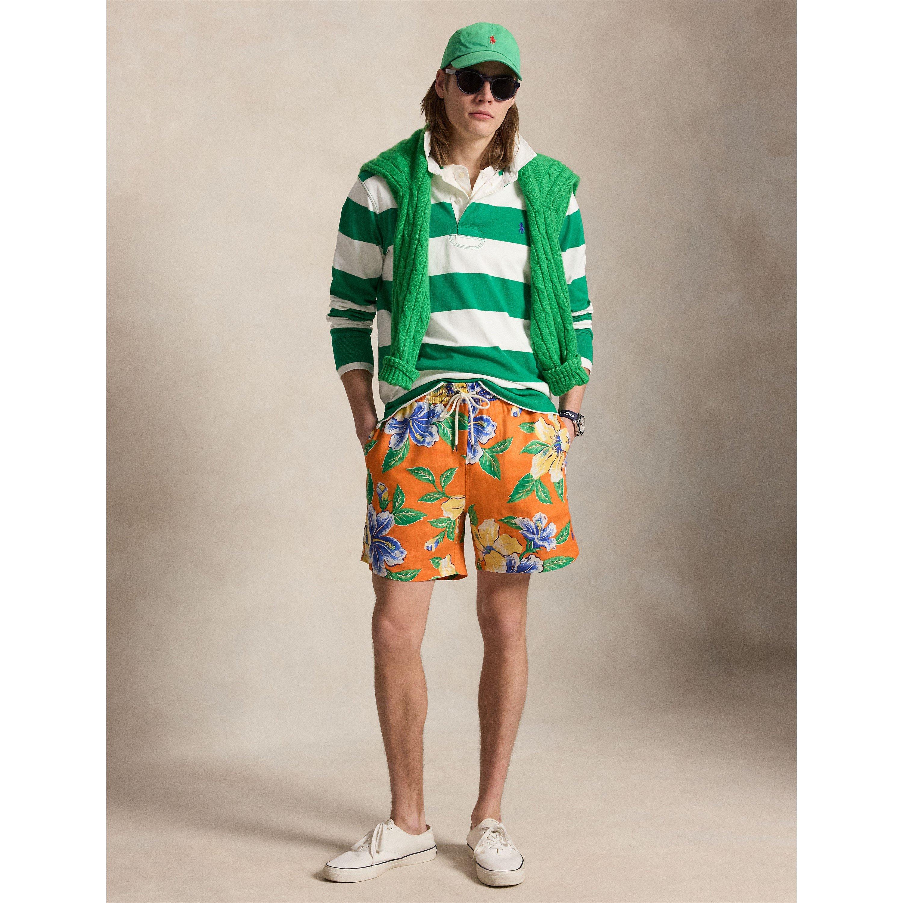 Orange Hibiscus - Polo Ralph Lauren - Hibiscus Print Swim Shorts - 5