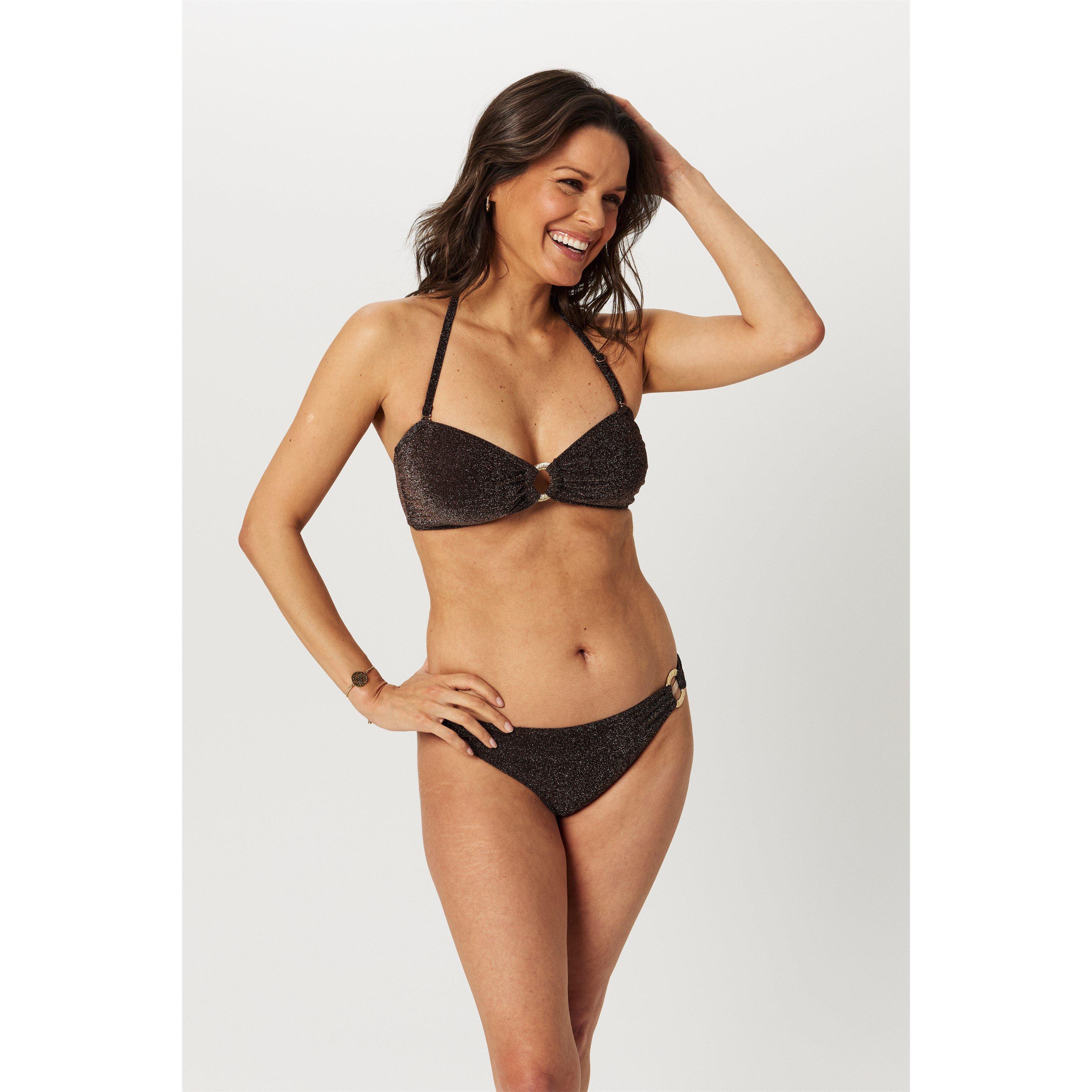 Schokolade - Biba - Women's Glitter High Leg Bikini Bottoms - 3