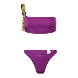 Off White Women's Logo Band Asymmetric Bikini