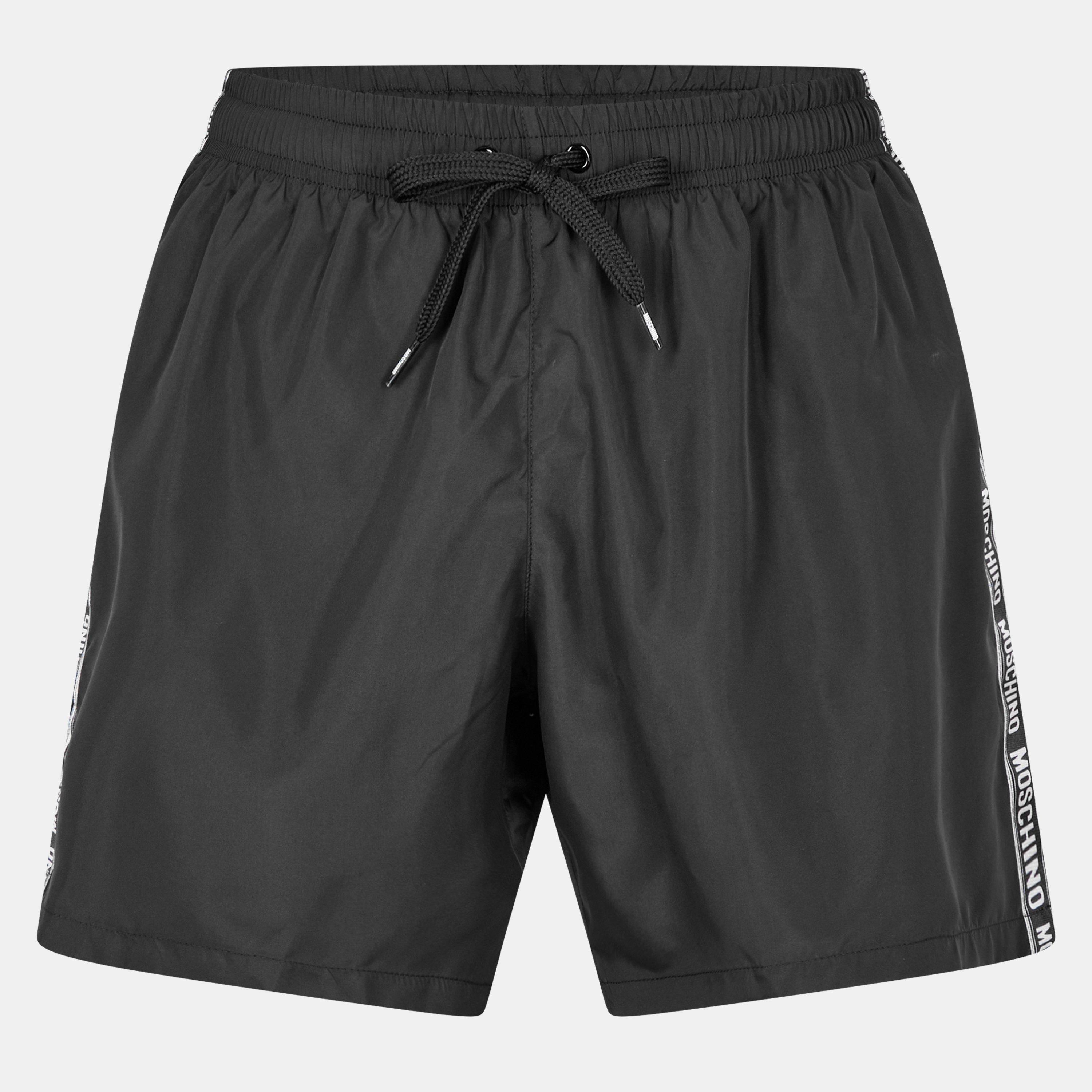 Black - Moschino - Logo Tape Swimming Shorts - 1