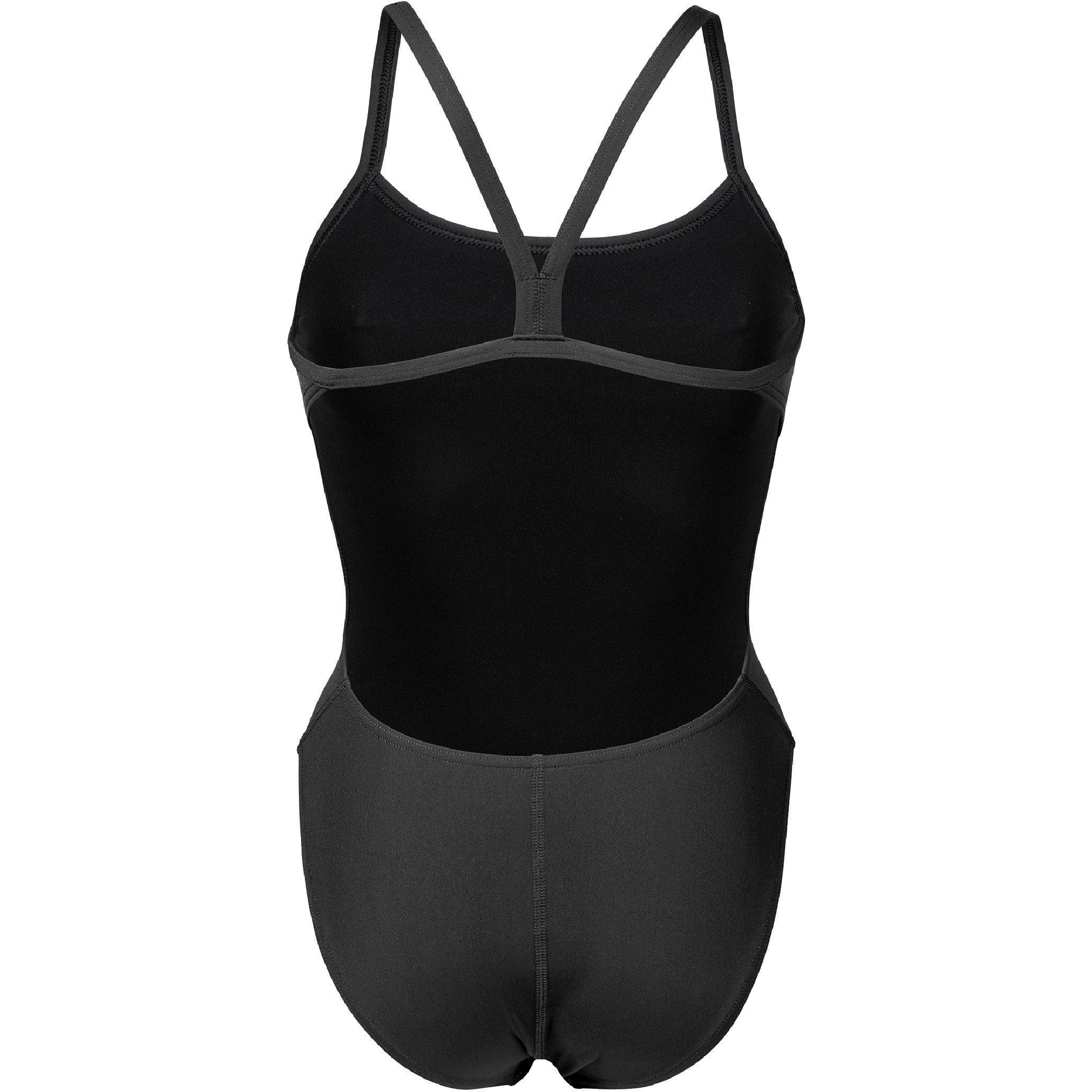 Black/White - Arena - Solid Team Challenge Swimsuit - 3