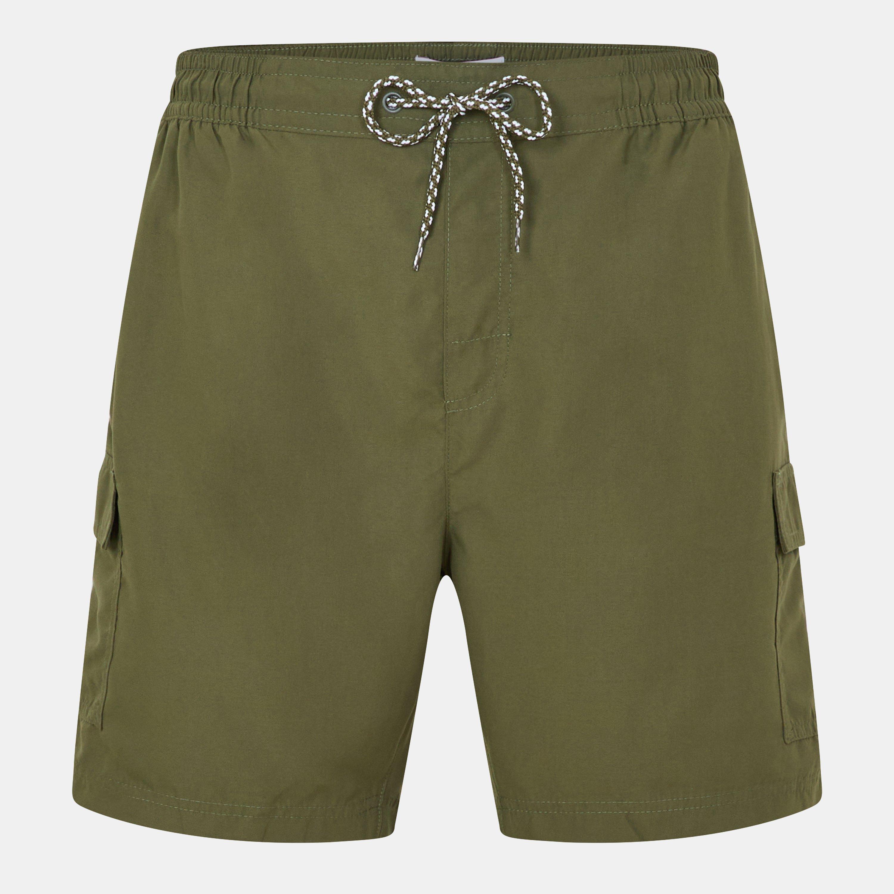 Khaki / Black - Threadbare - Men's Swim Shorts - 1