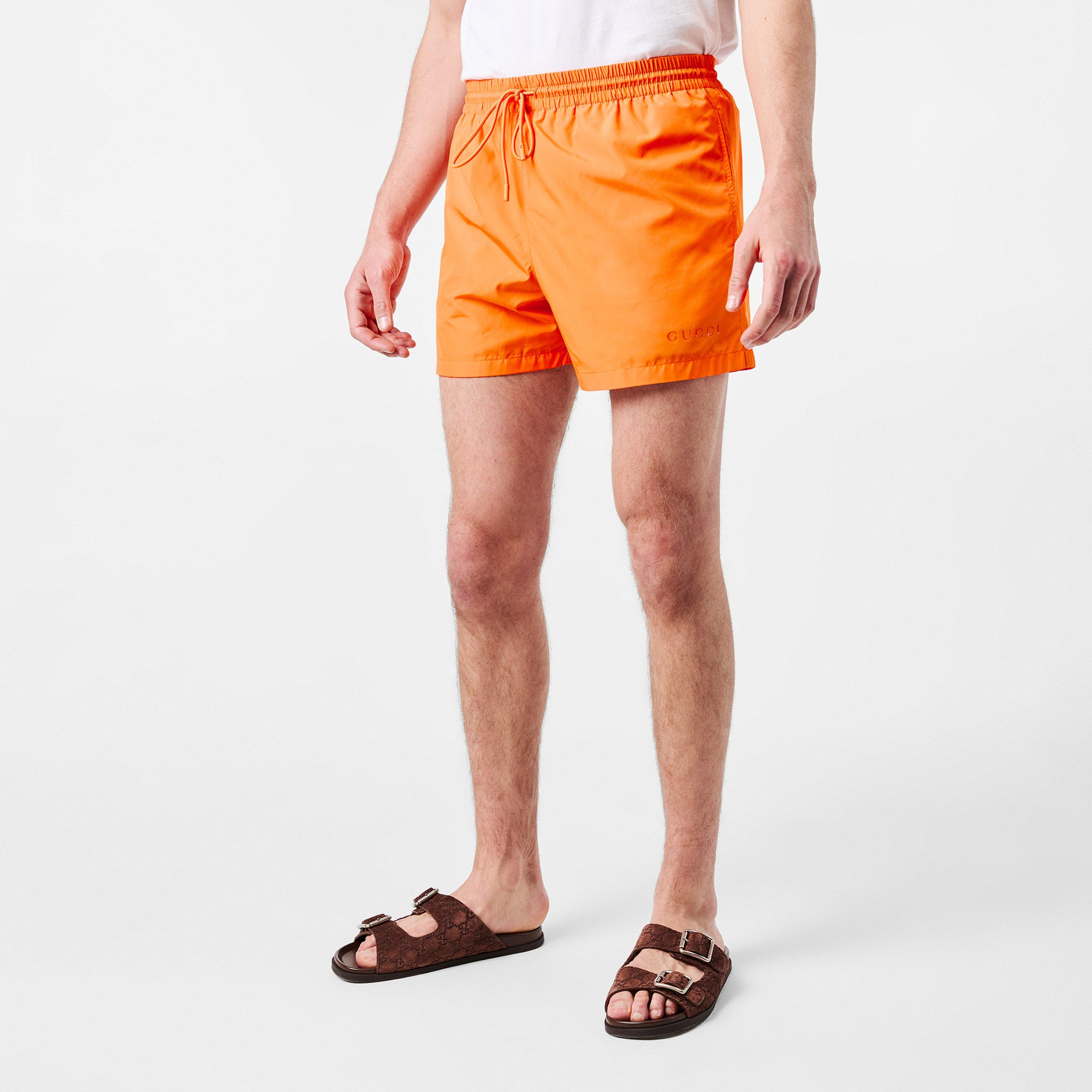 Orange - Gucci - Technical Poplin Swim Shorts - 3