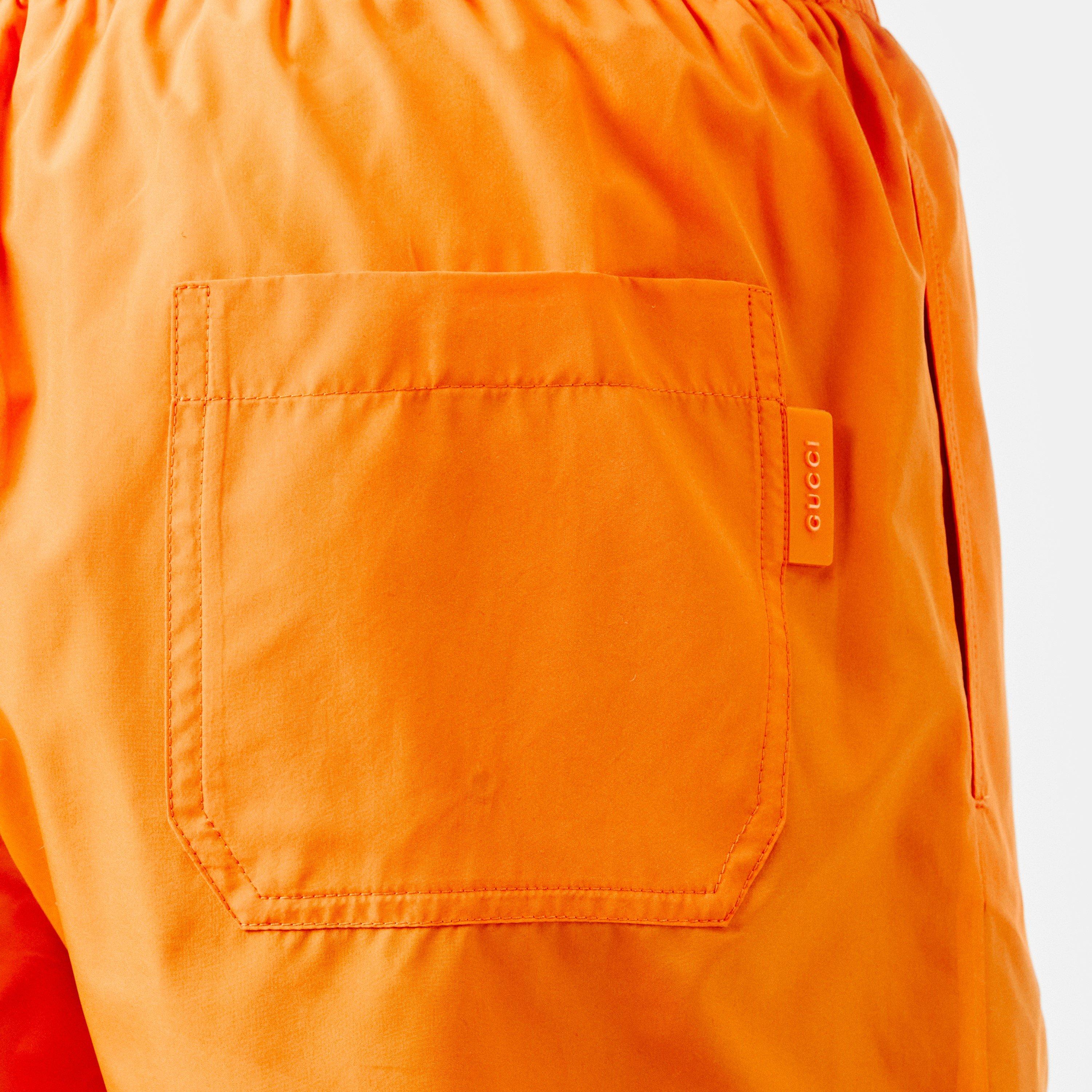 Orange - Gucci - Technical Poplin Swim Shorts - 5