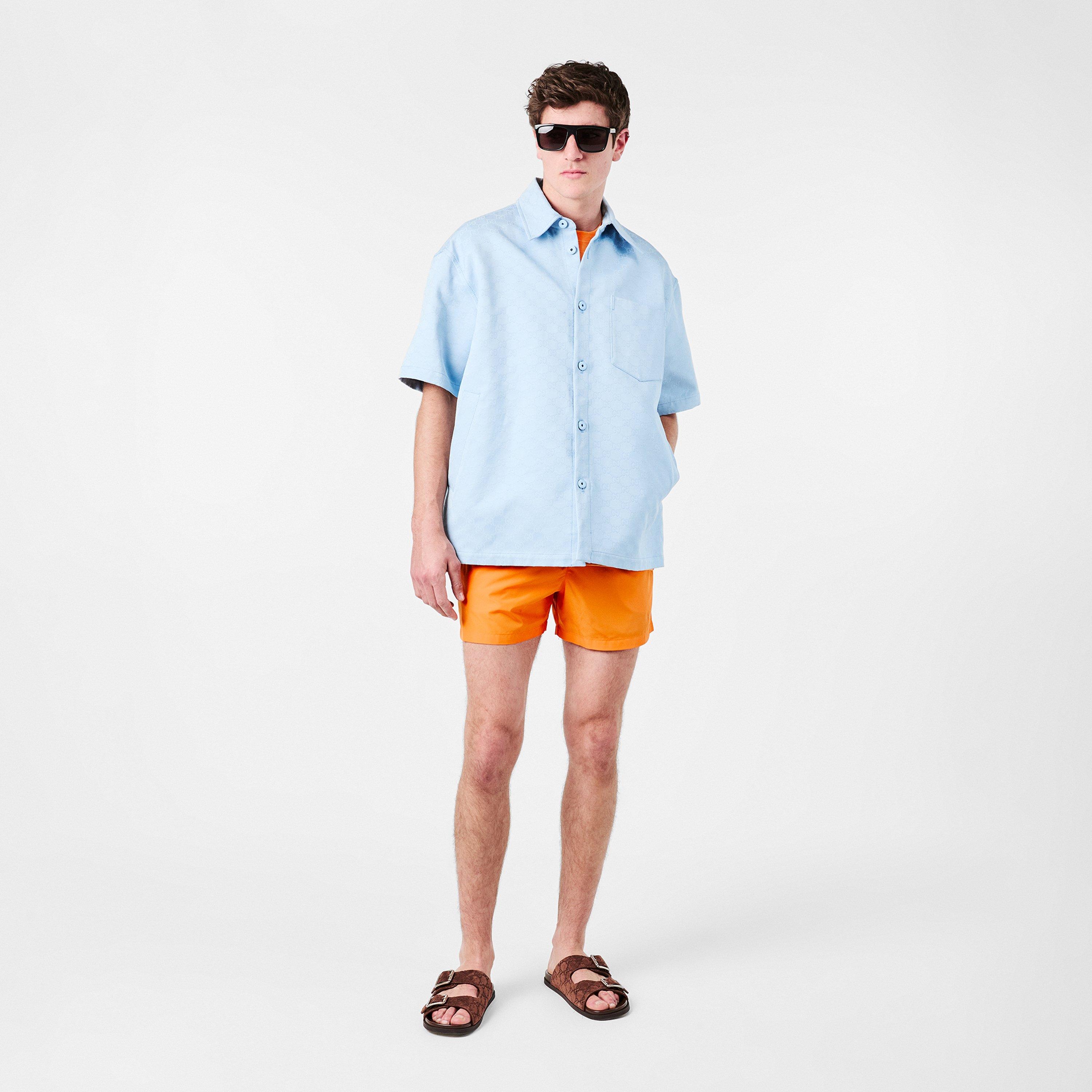 Orange - Gucci - Technical Poplin Swim Shorts - 6