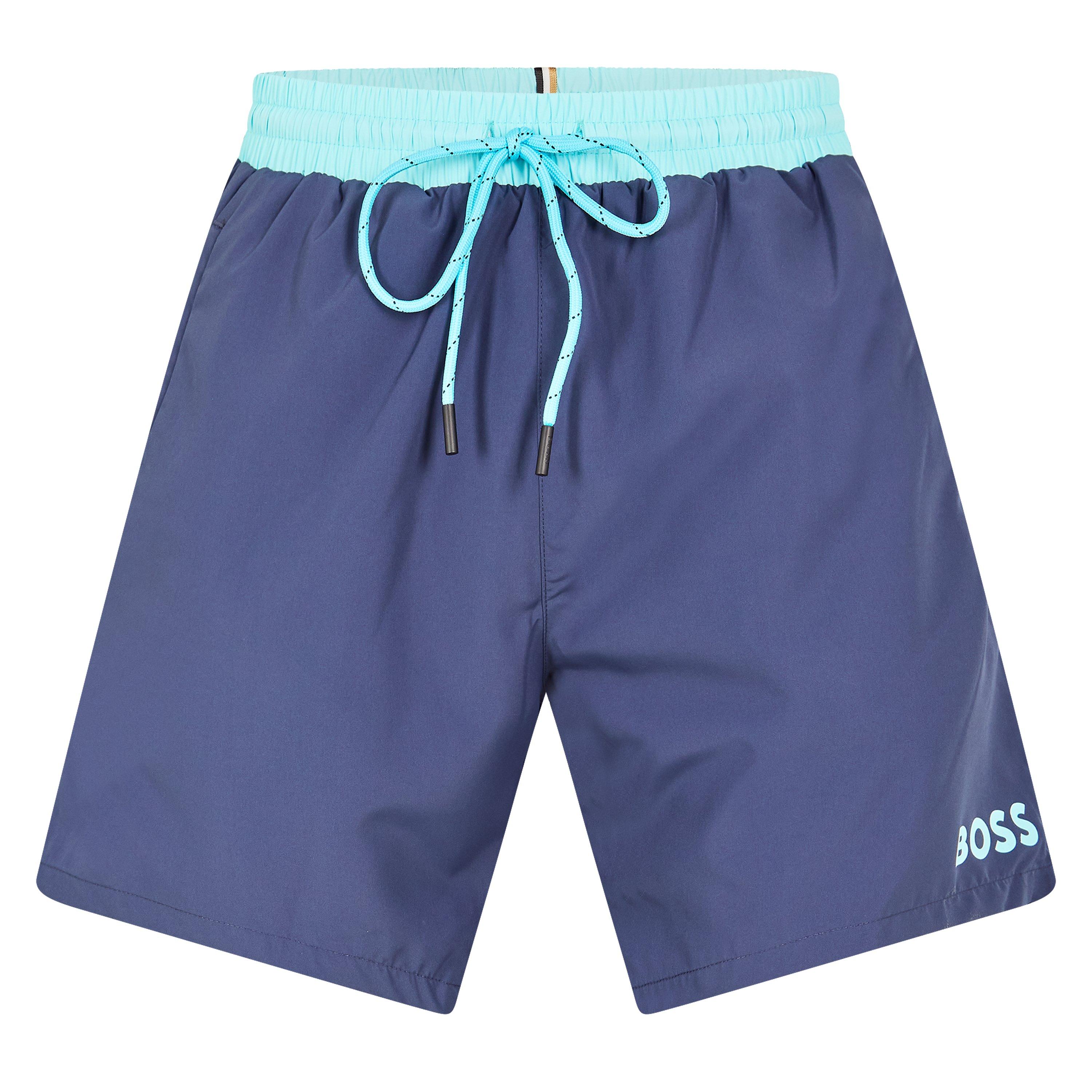 Navy - Boss - Starfish Swim Shorts - 1