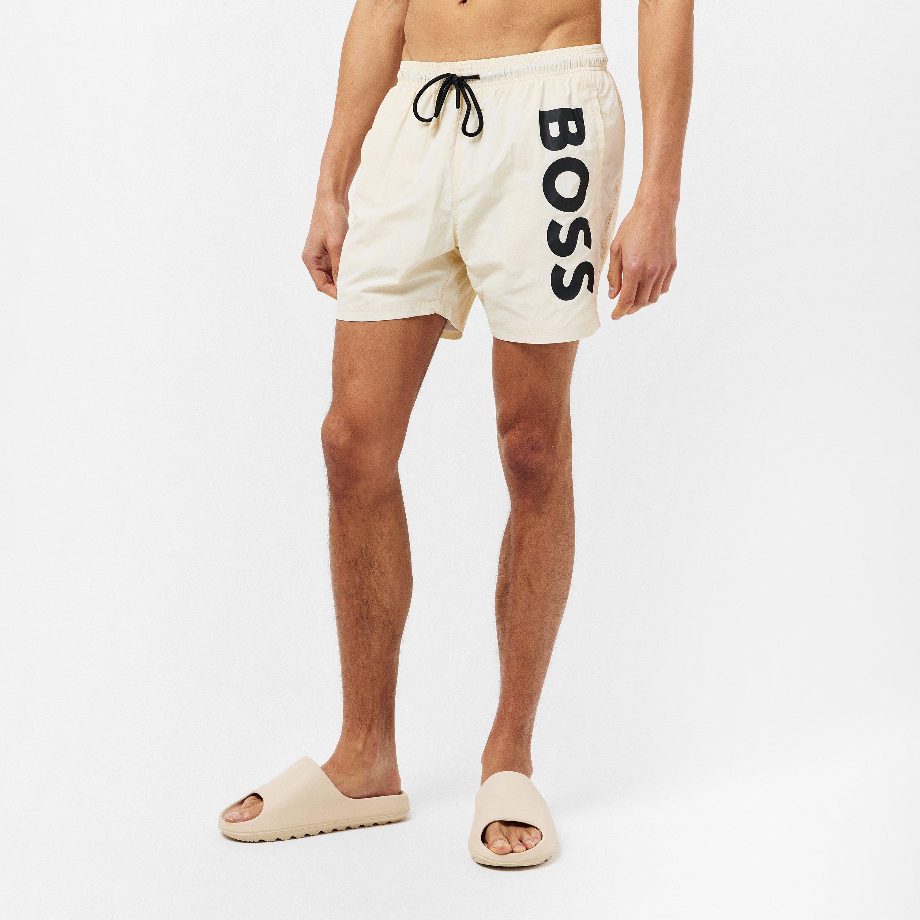 Open White - Boss - Men's Octopus Swim Shorts, Comfortable Elasticated Waist - 2