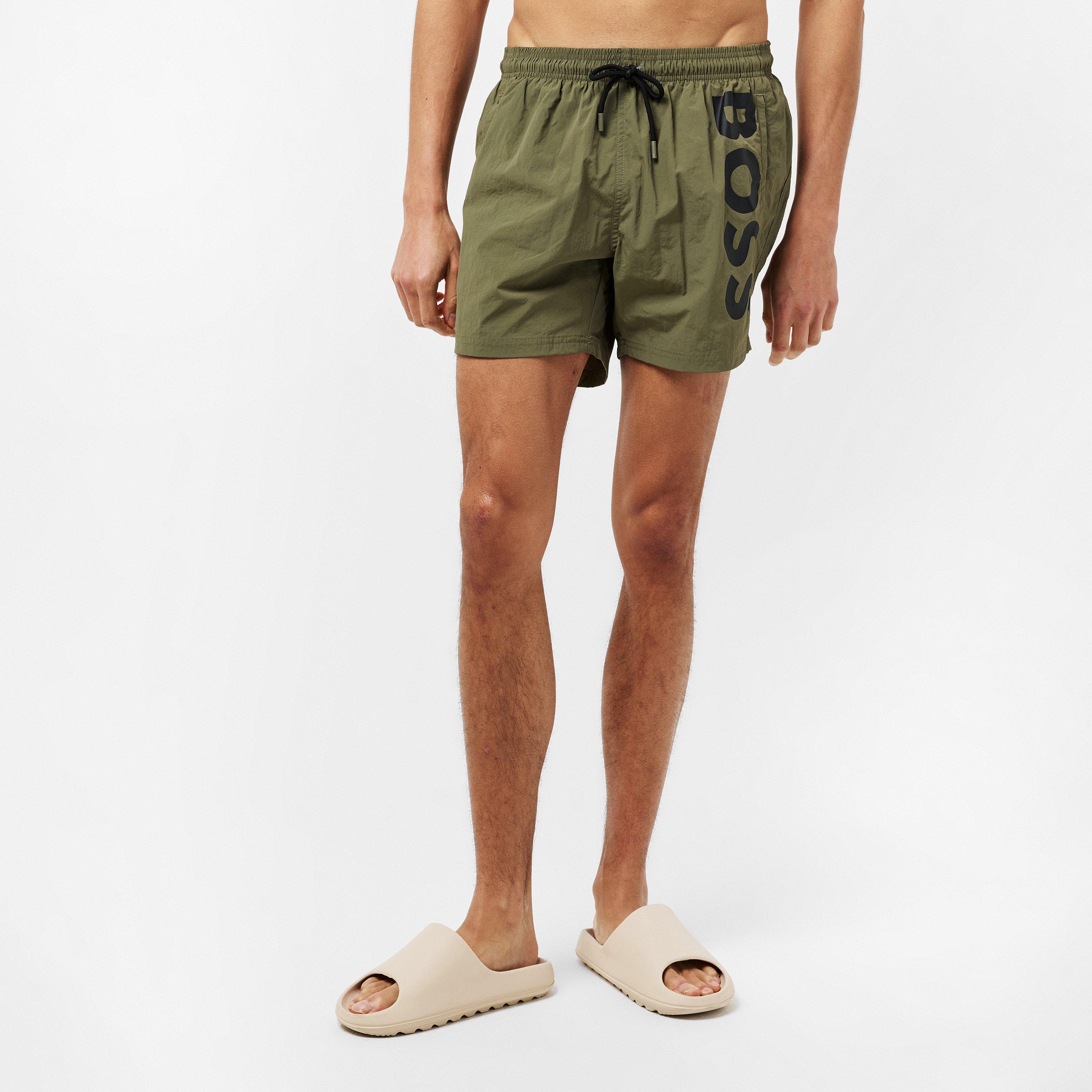 Dark Beige - Boss - Men's Octopus Swim Shorts, Comfortable Elasticated Waist - 2