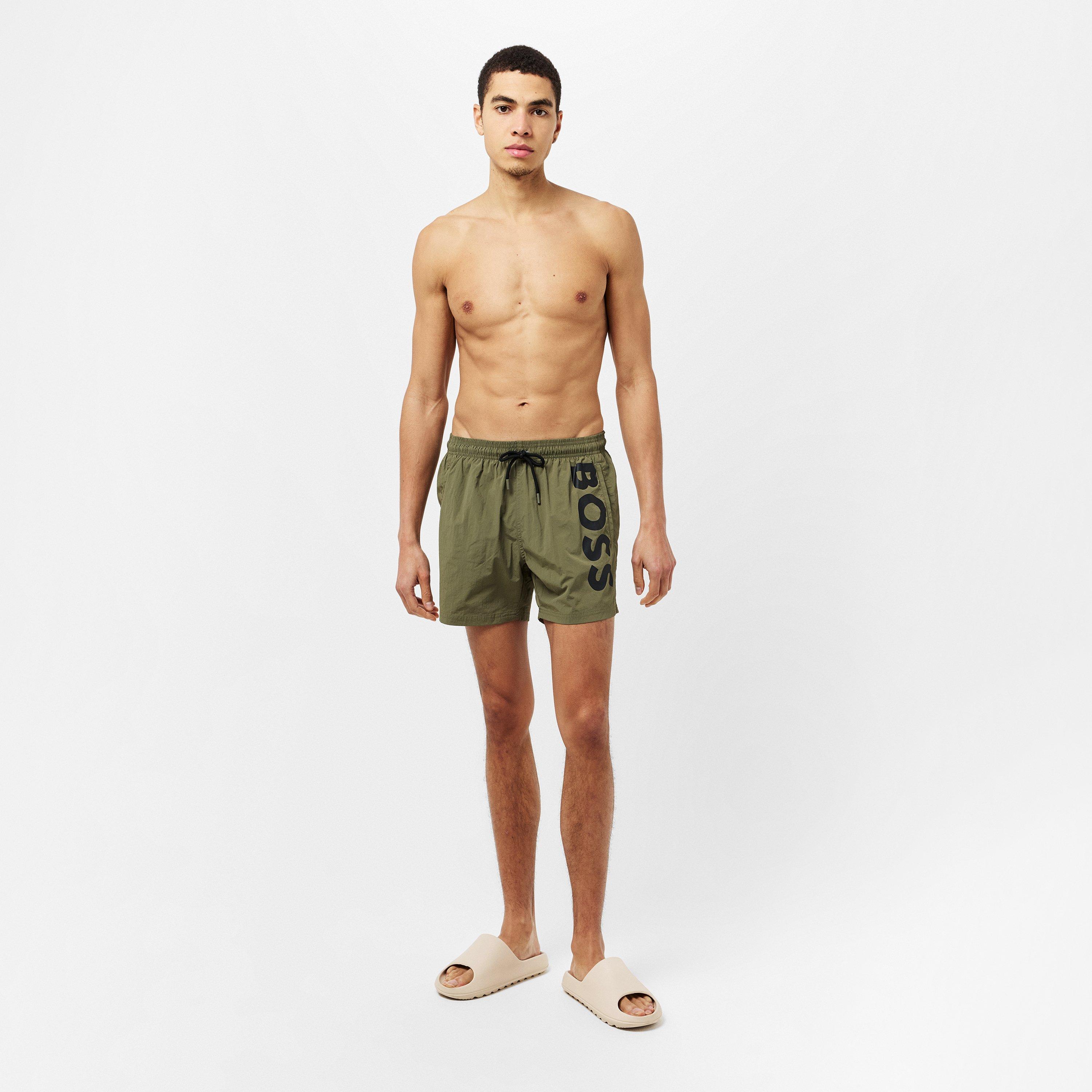Dark Beige - Boss - Men's Octopus Swim Shorts, Comfortable Elasticated Waist - 5