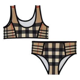 Burberry Noor Check Print Bikini Junior Girls