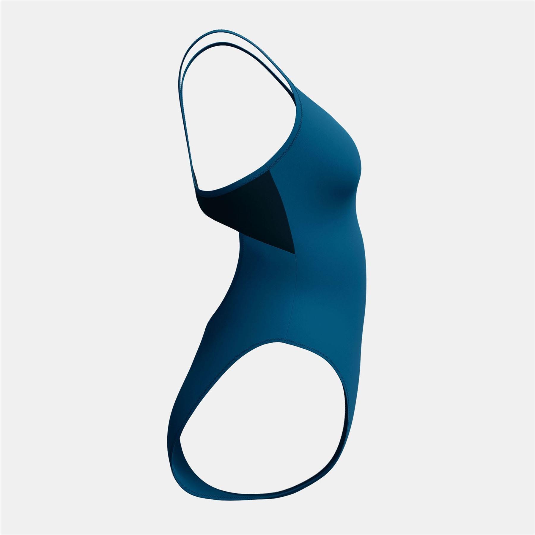 Verde - Speedo - Women's 1 Piece Colourblock Racer Swimming Costume - 3