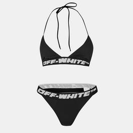 Off White Women's  Logo Bikini, Iconic Design