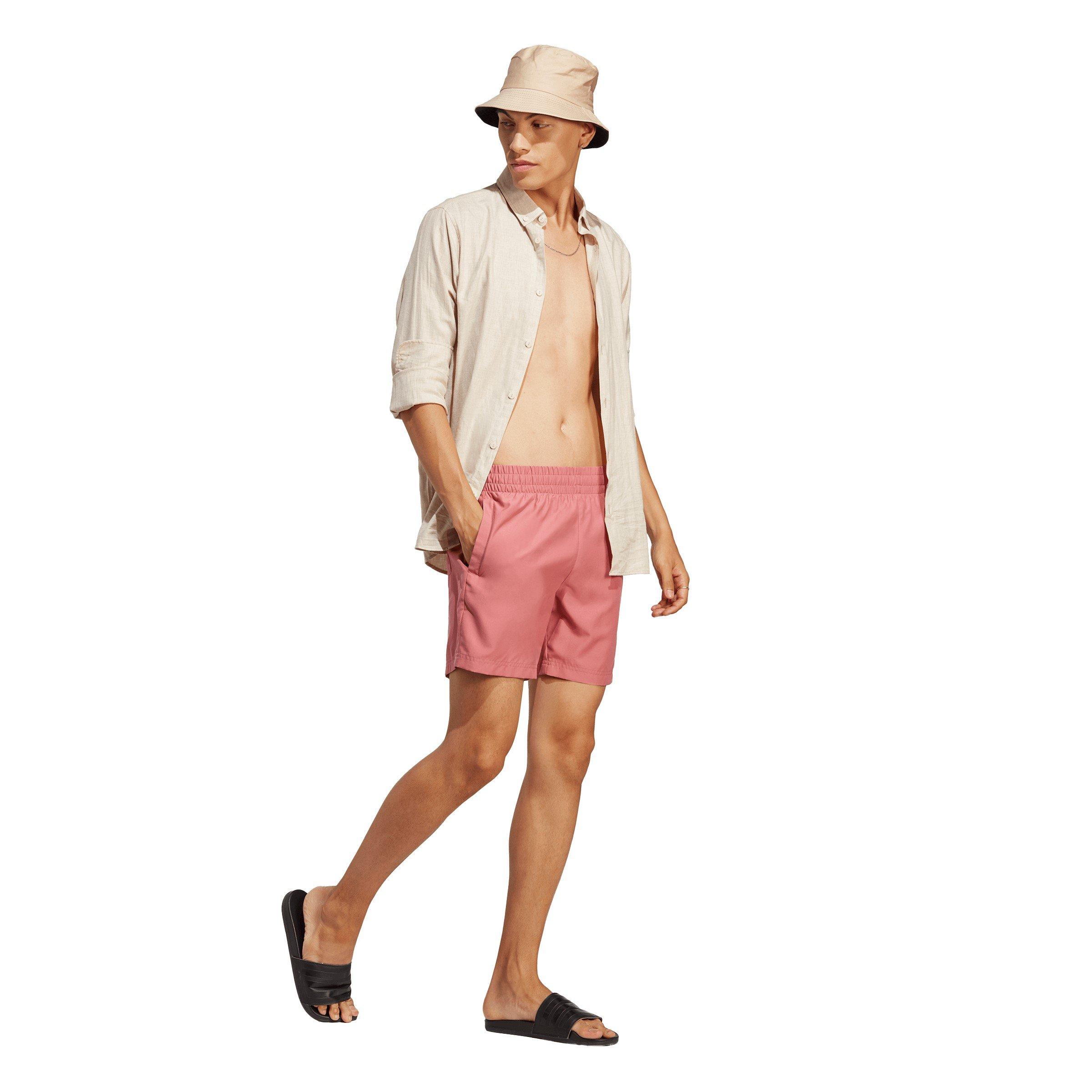 Pnkstr/Wit - adidas Originals - Men's Ori Solid Swim Shorts - 4