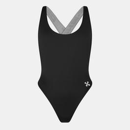 Off White Women's Logo Band Swimsuit