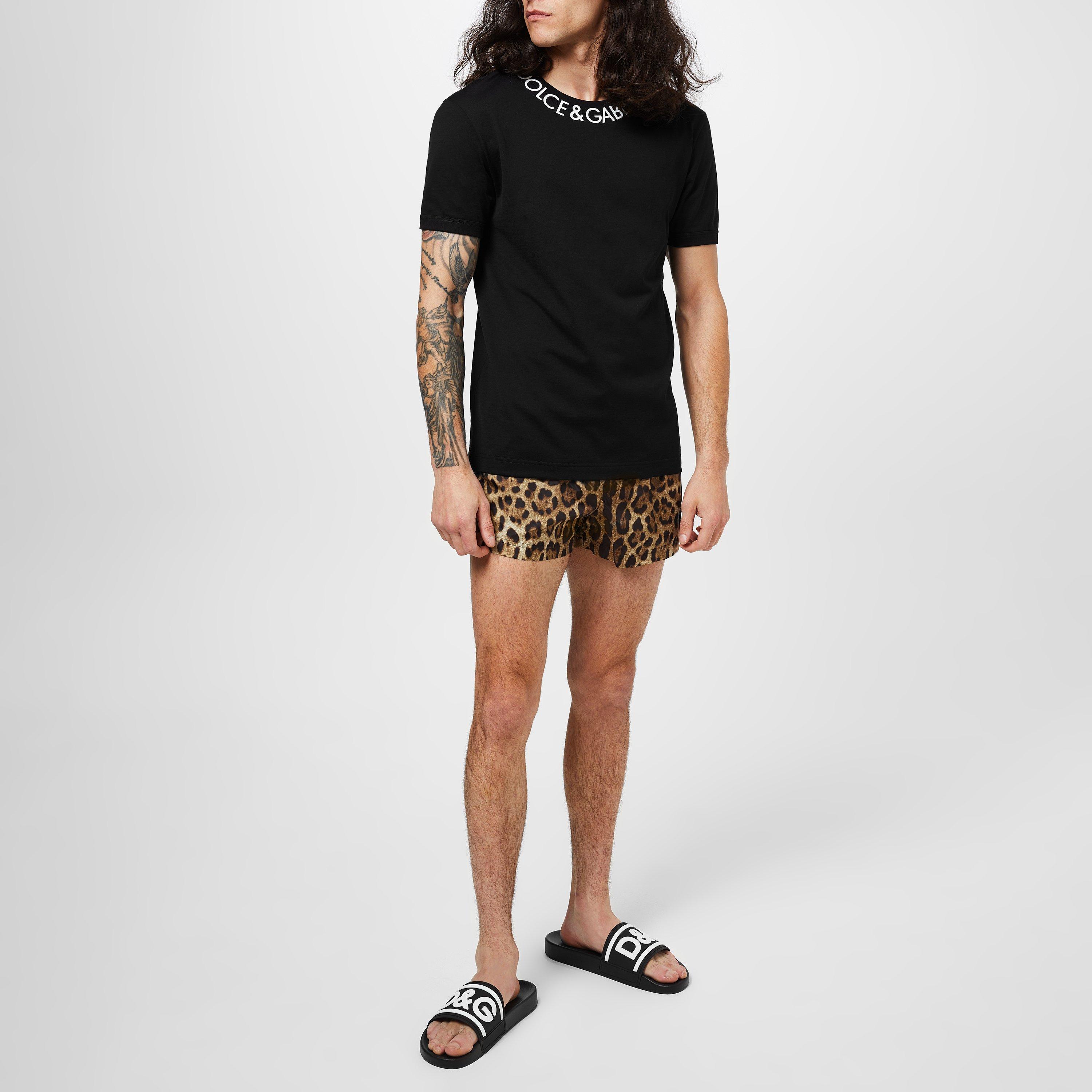 Leopard HY13M - Dolce and Gabbana - Leopard Swim Shorts - 2