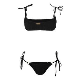 Off White Self Tie Bikini