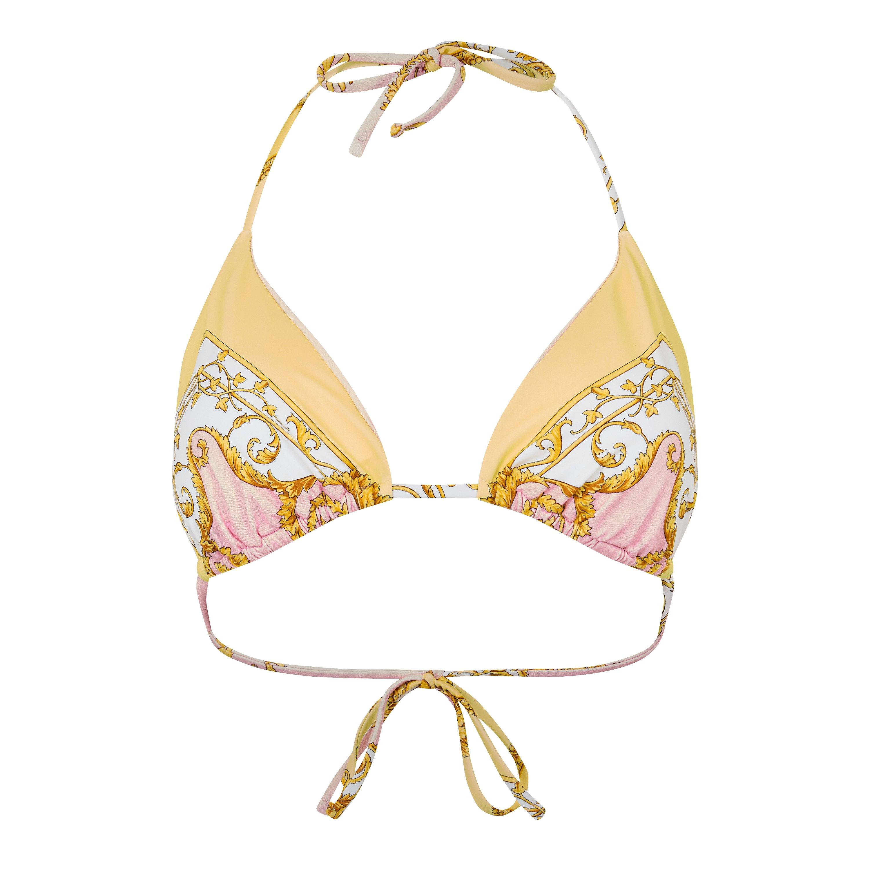 Yellow/Rose - Versace - Women's Triangle Bikini - 1