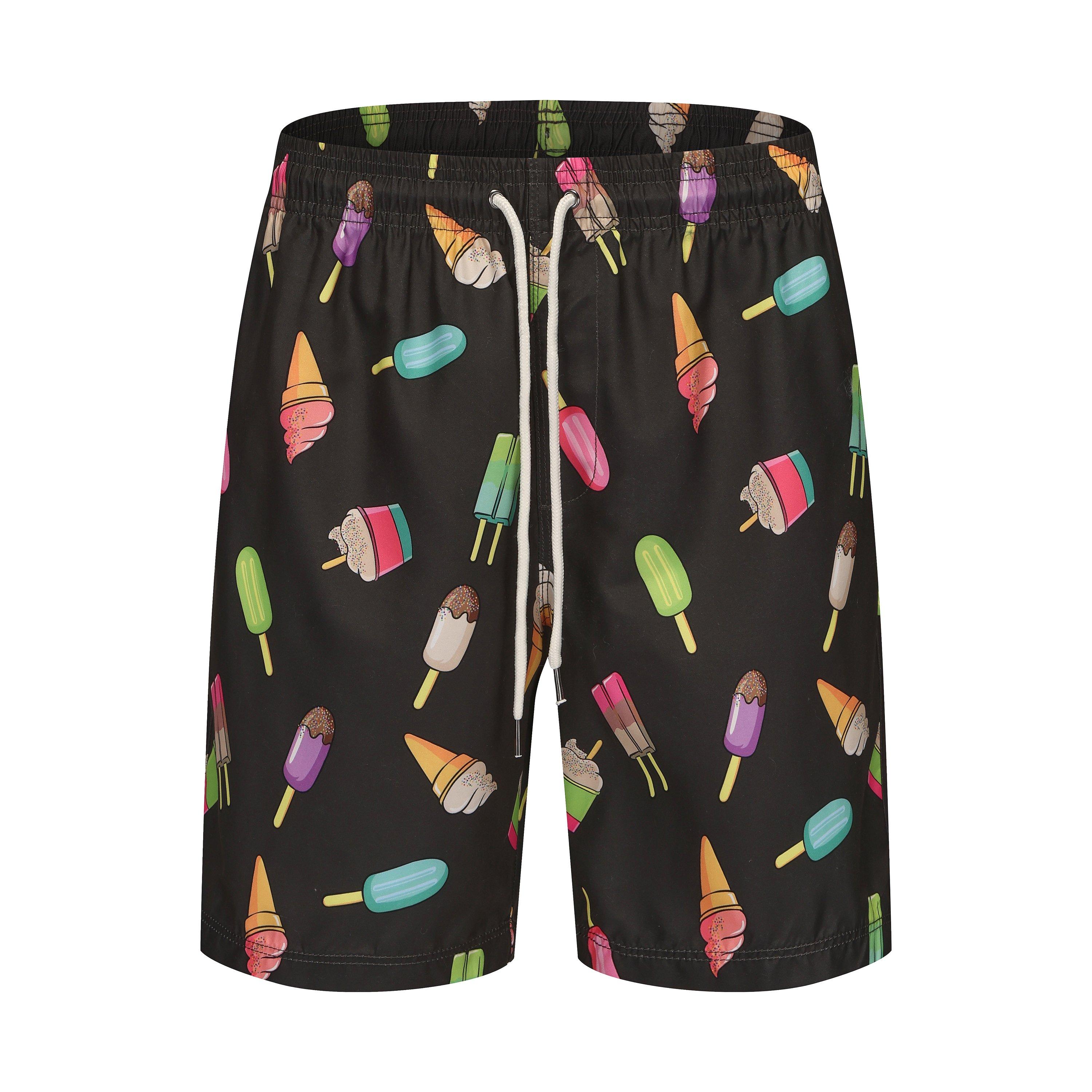Black - Hot Tuna - Men's All Over Print Swim Shorts - 1