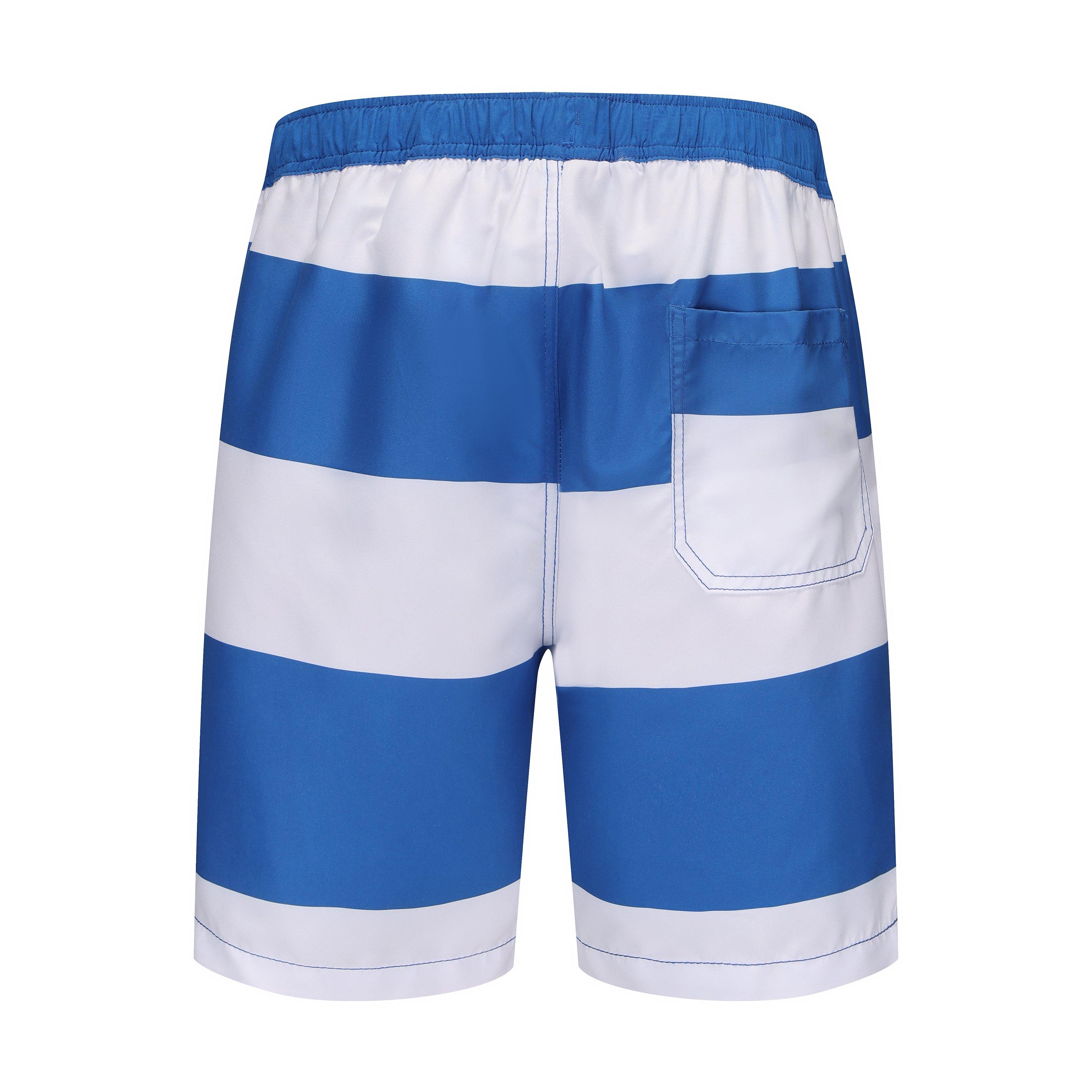 Blue/White - SoulCal - Soul Stripe Swim Shorts - 2