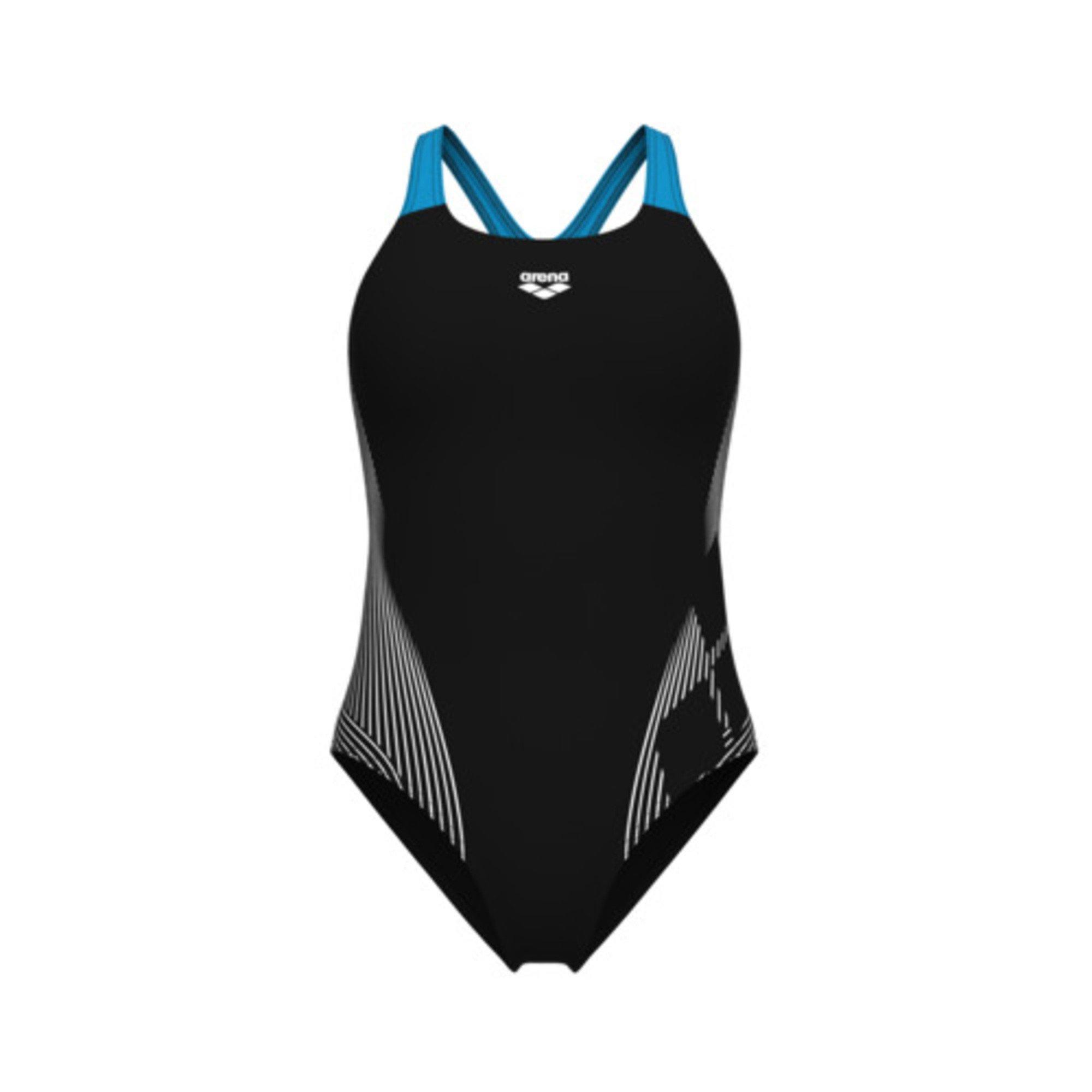 Black/Turquois - Arena - Lily Swim Pro Back Bra Swimsuit - 2