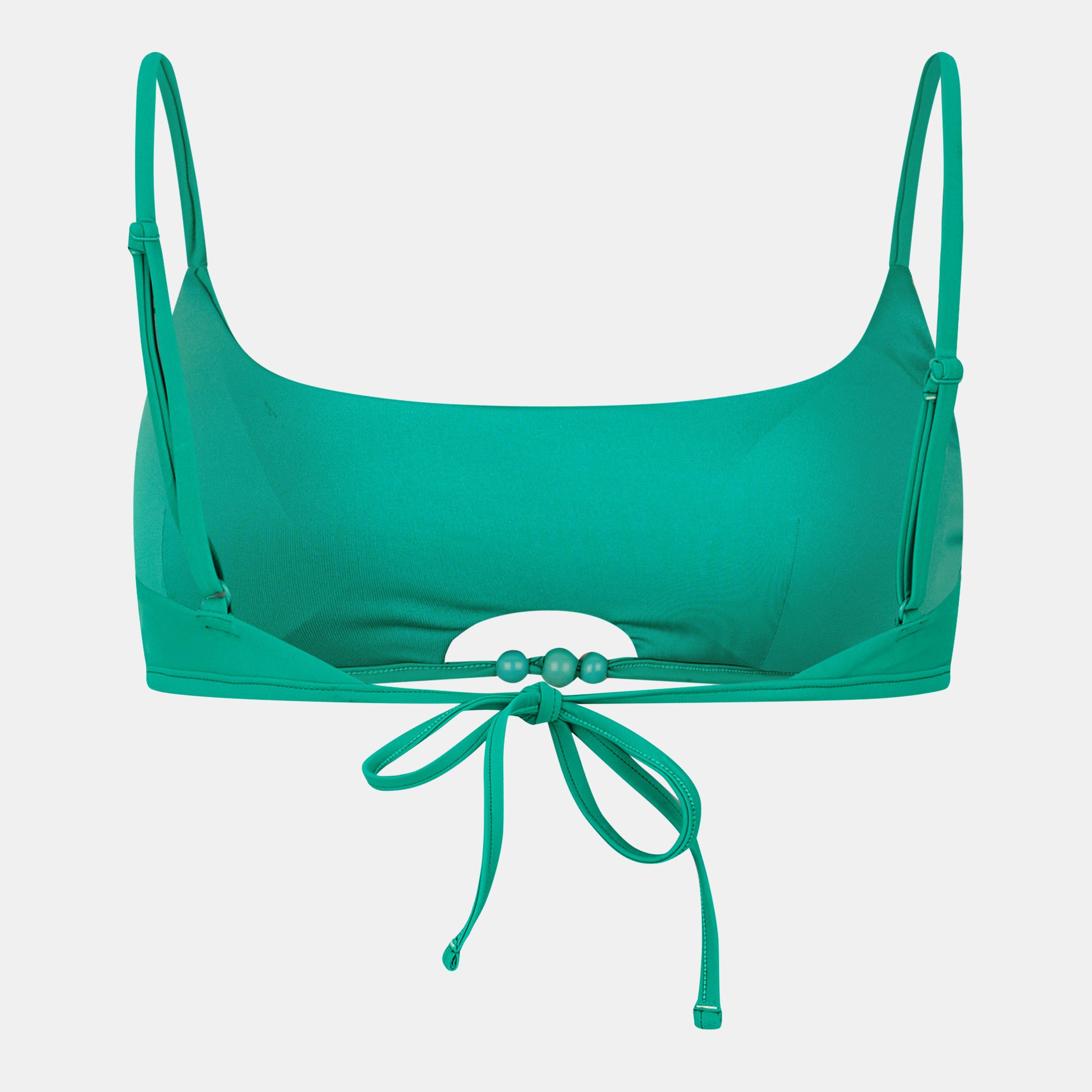 Emerald - Jack Wills - Women's JW Beaded Scoop Crop Top Bikinis - 2