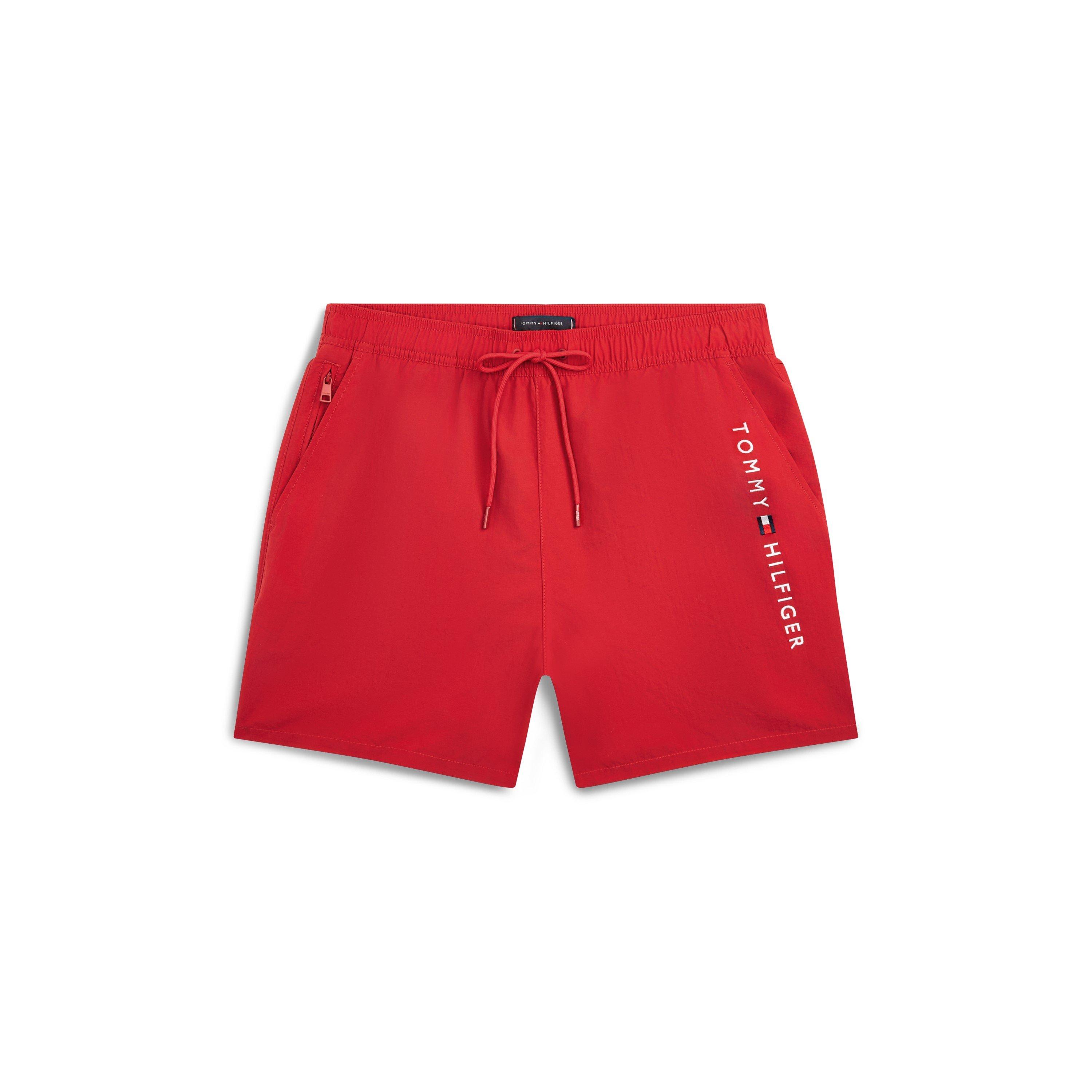 Tommy Hilfiger Original Logo Mid Swim Shorts - Medium Red - S