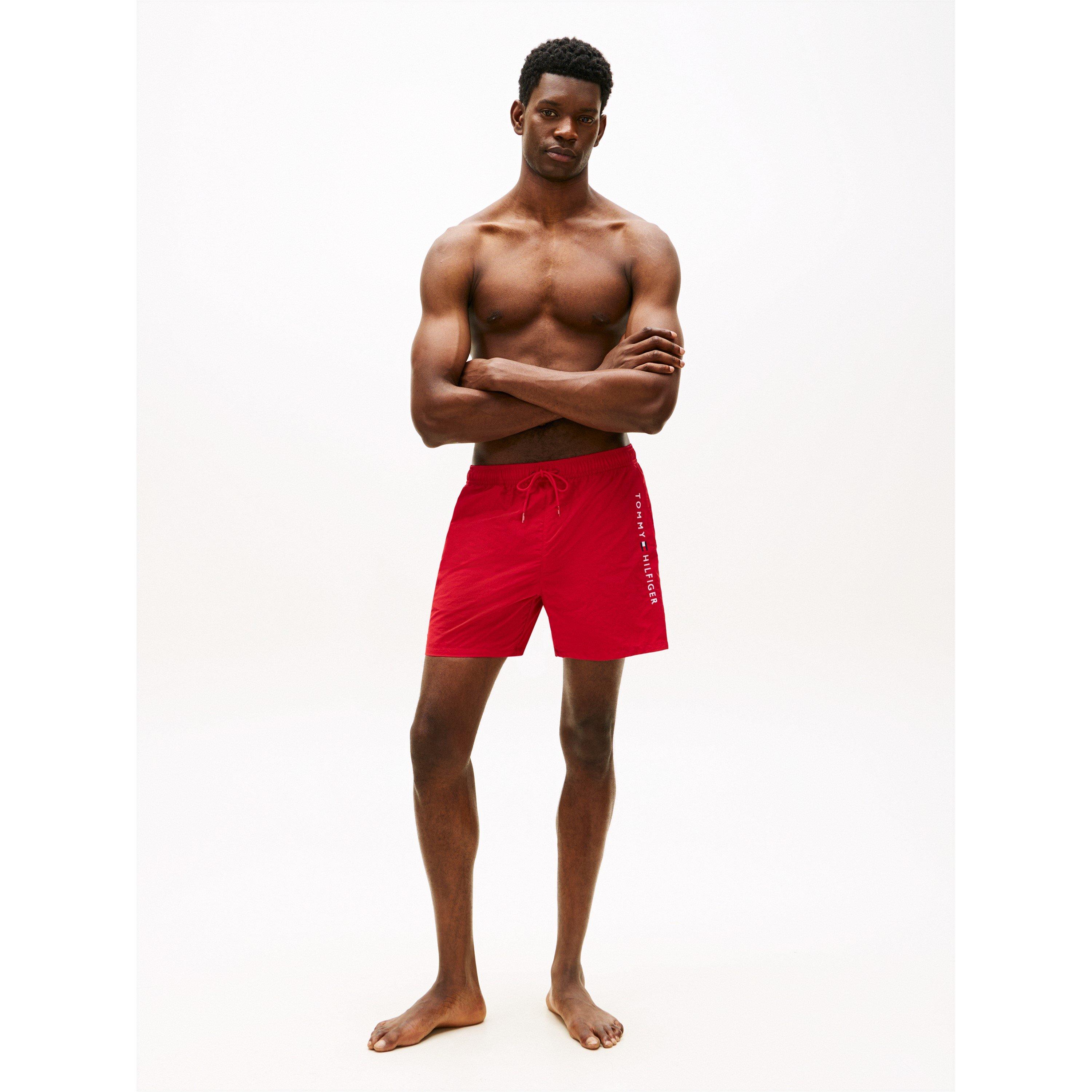 Mittleres Rot - Tommy Hilfiger - Original Logo Mid Swim Shorts - 4