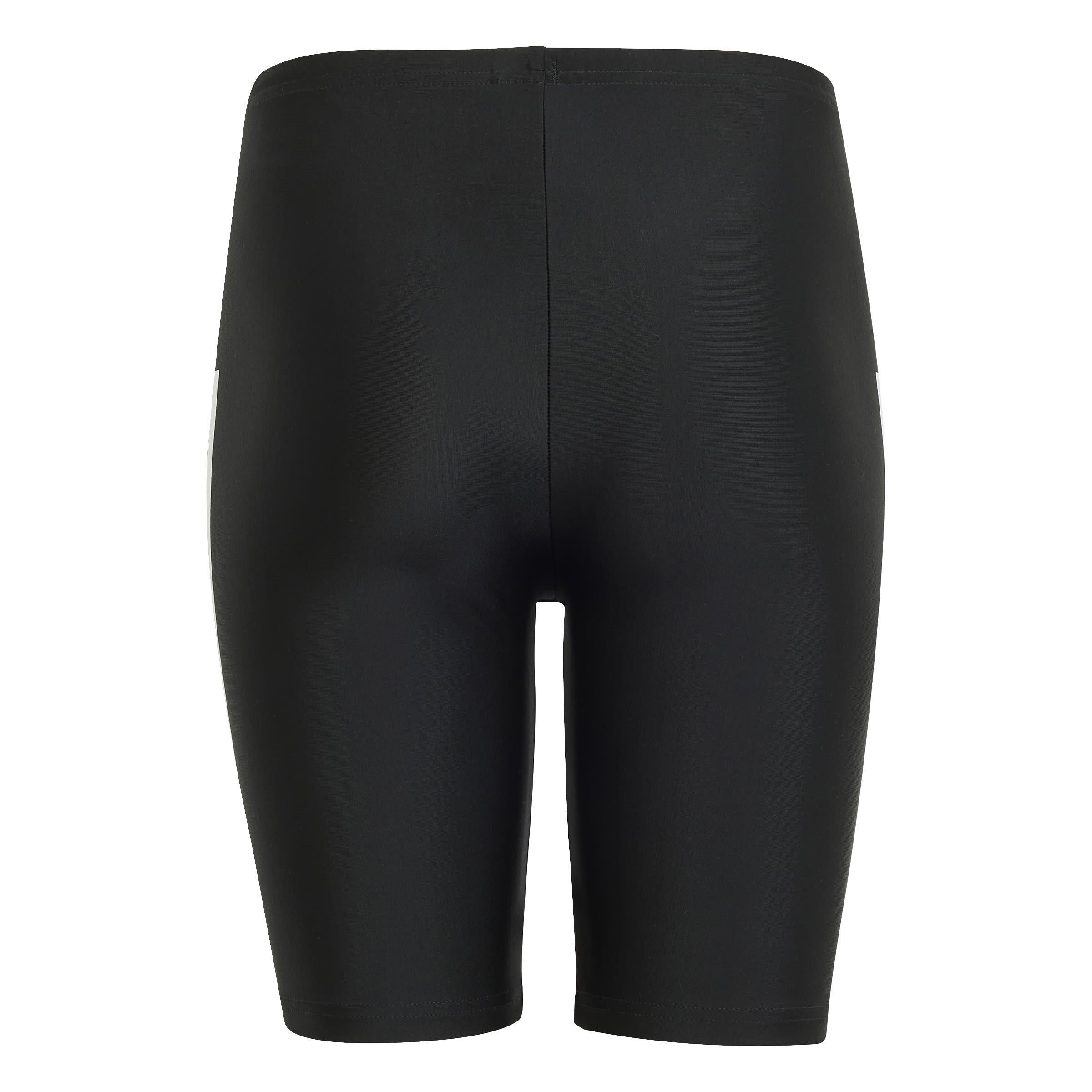 Black/White - adidas - 3-Stripes Juniors Swim Jammers - 2