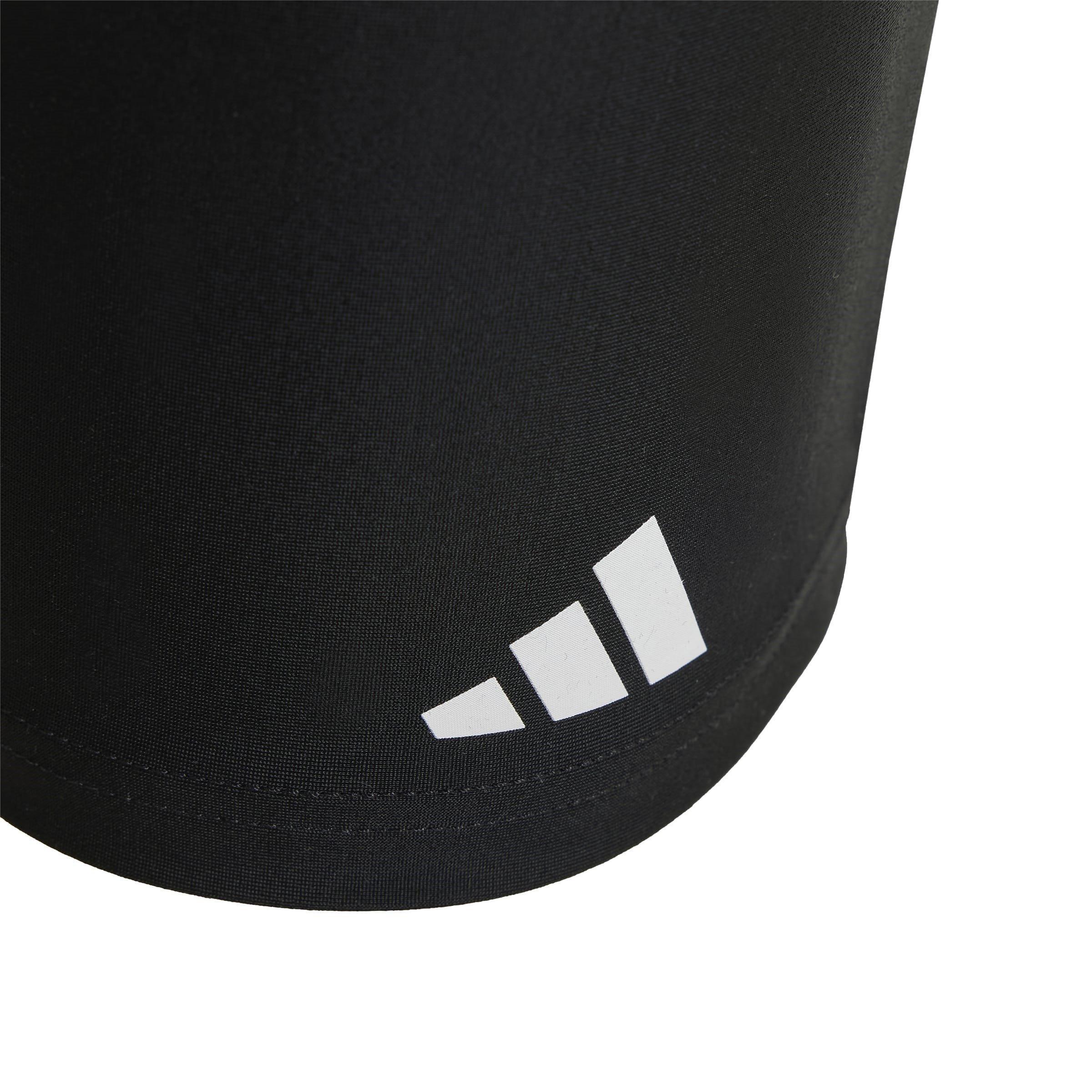 Black/White - adidas - 3-Stripes Juniors Swim Jammers - 3