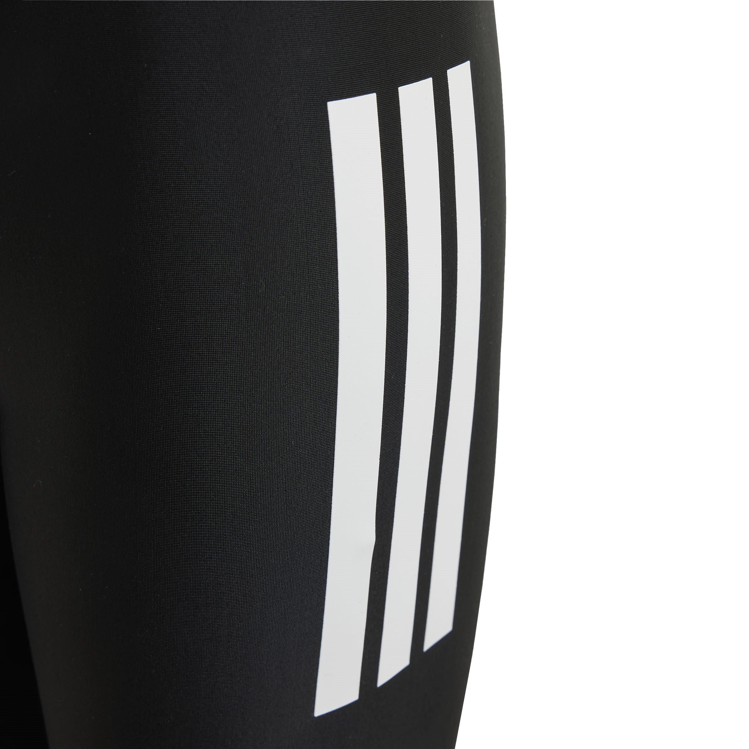 Black/White - adidas - 3-Stripes Juniors Swim Jammers - 4