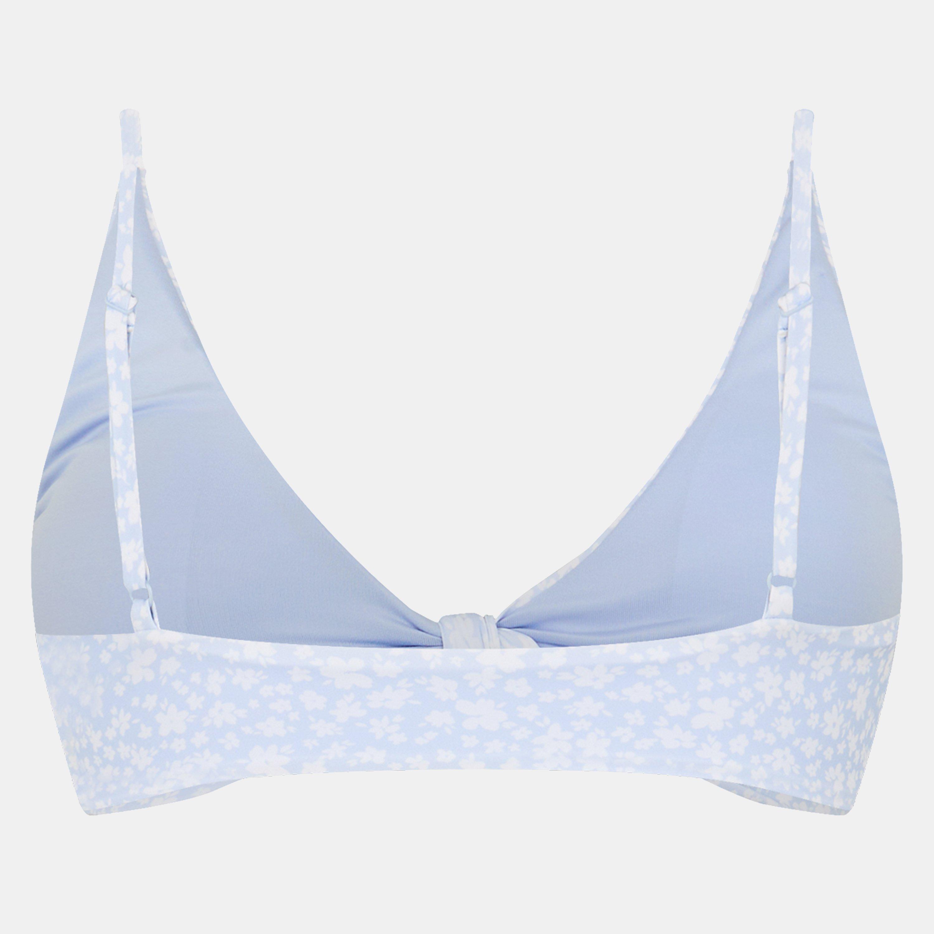 Blauwe Ditsy - Jack Wills - Women's Knot Front Crop Top Bikini - 2