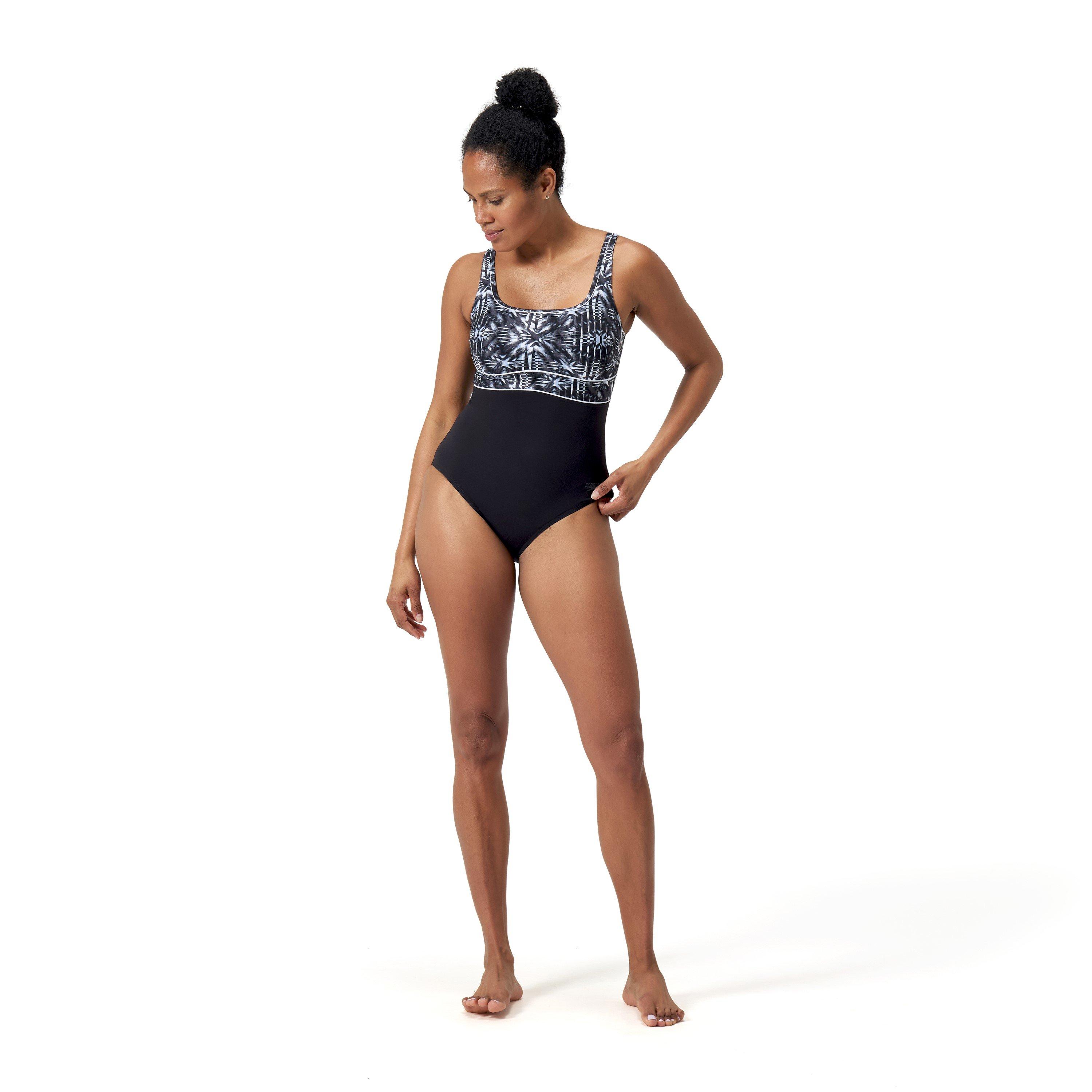 Negro/Gris - Speedo - Eclipse One Piece Swimsuit - 2