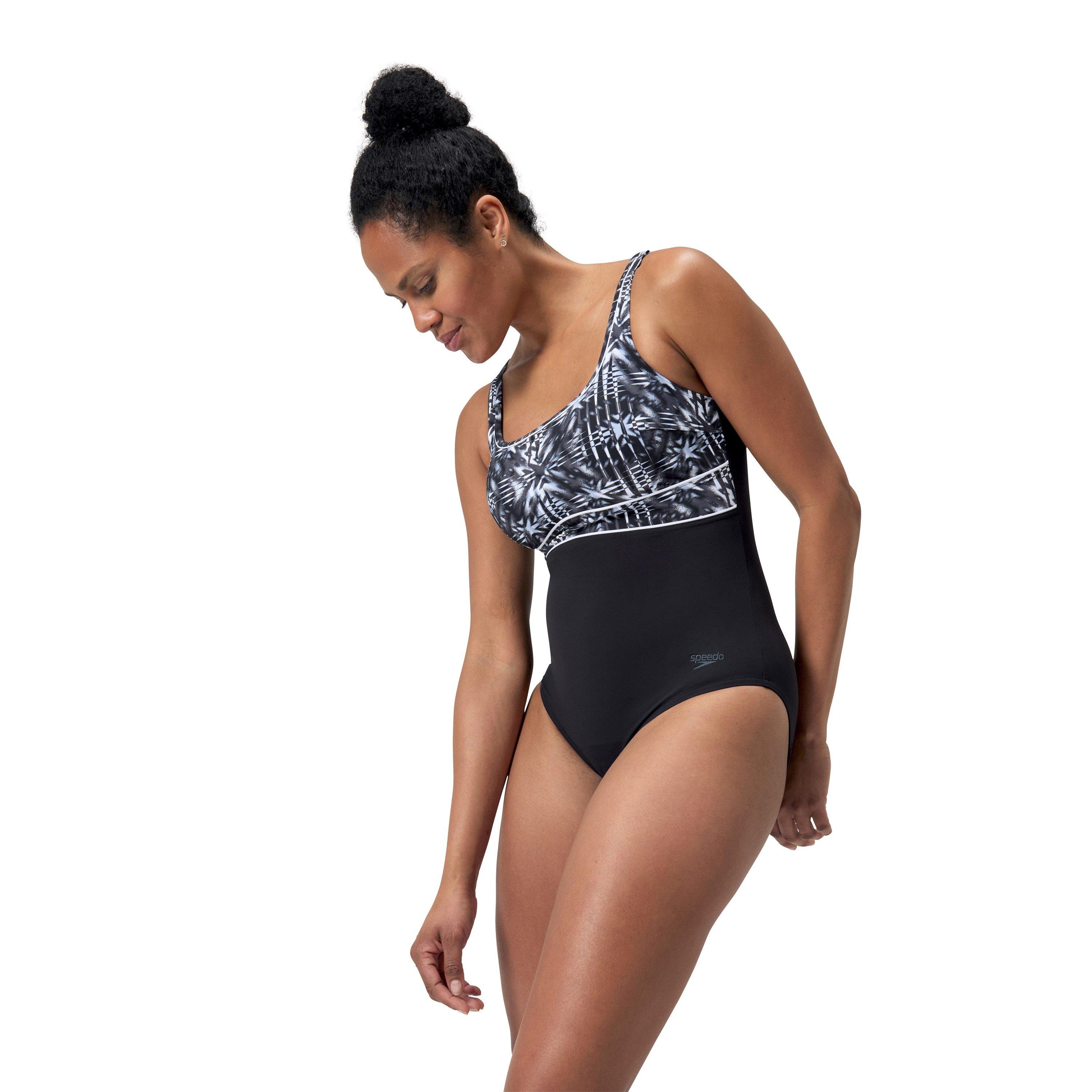 Negro/Gris - Speedo - Eclipse One Piece Swimsuit - 5