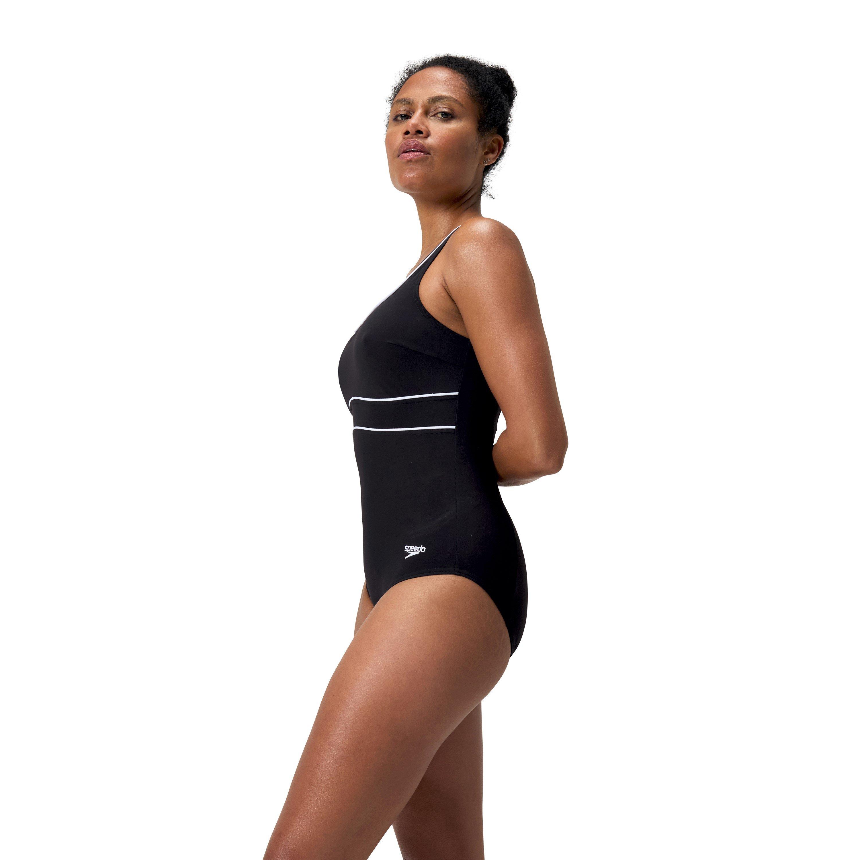 Noir/Blanc - Speedo - Shaping Contour Eclipse One Piece Swimsuit - 5