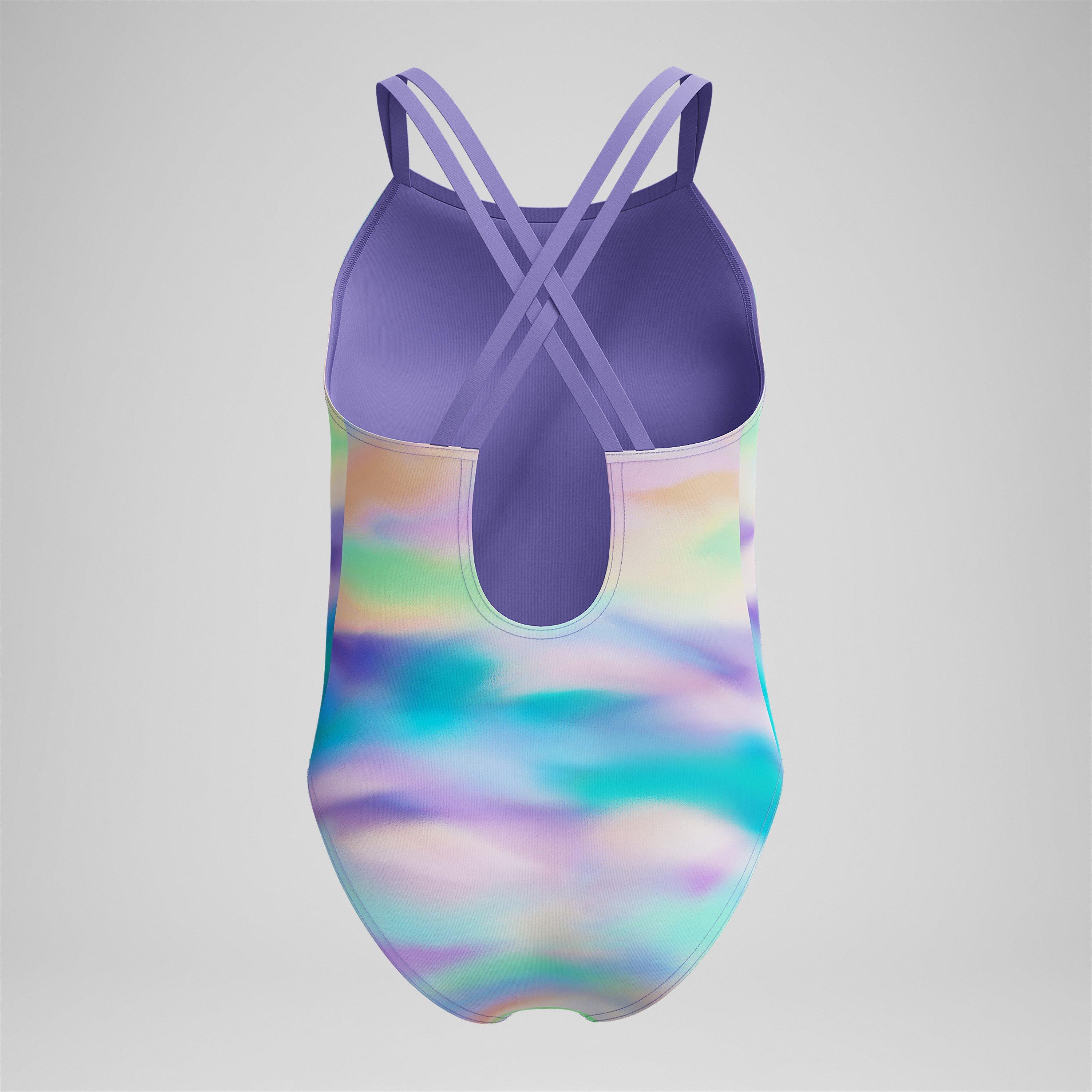 Purple Mist - Speedo - Printed Twin One Piece Swimsuit - 2