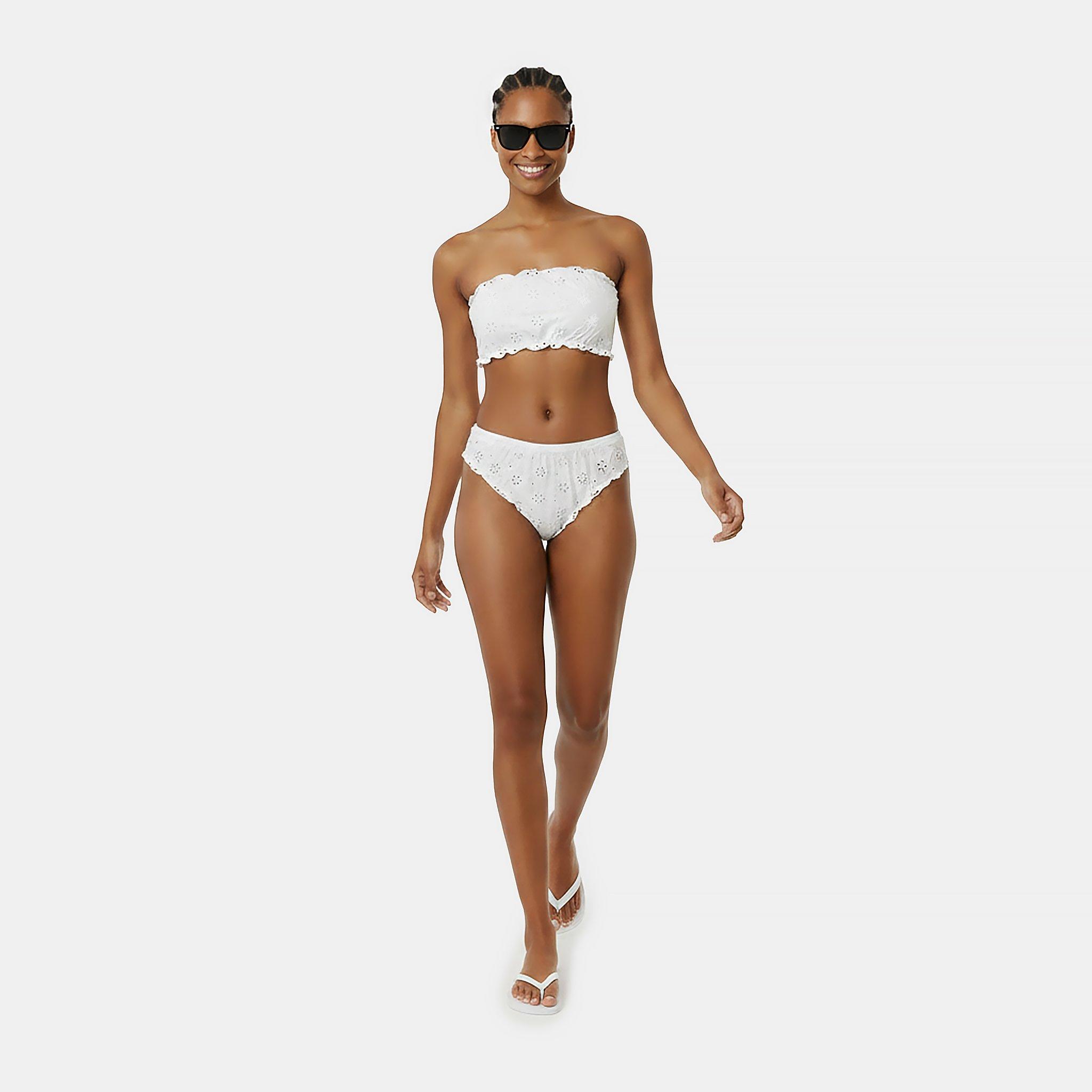 Sea Salt - Jack Wills - Women's JW Broderie Bandeau Bikinis - 5